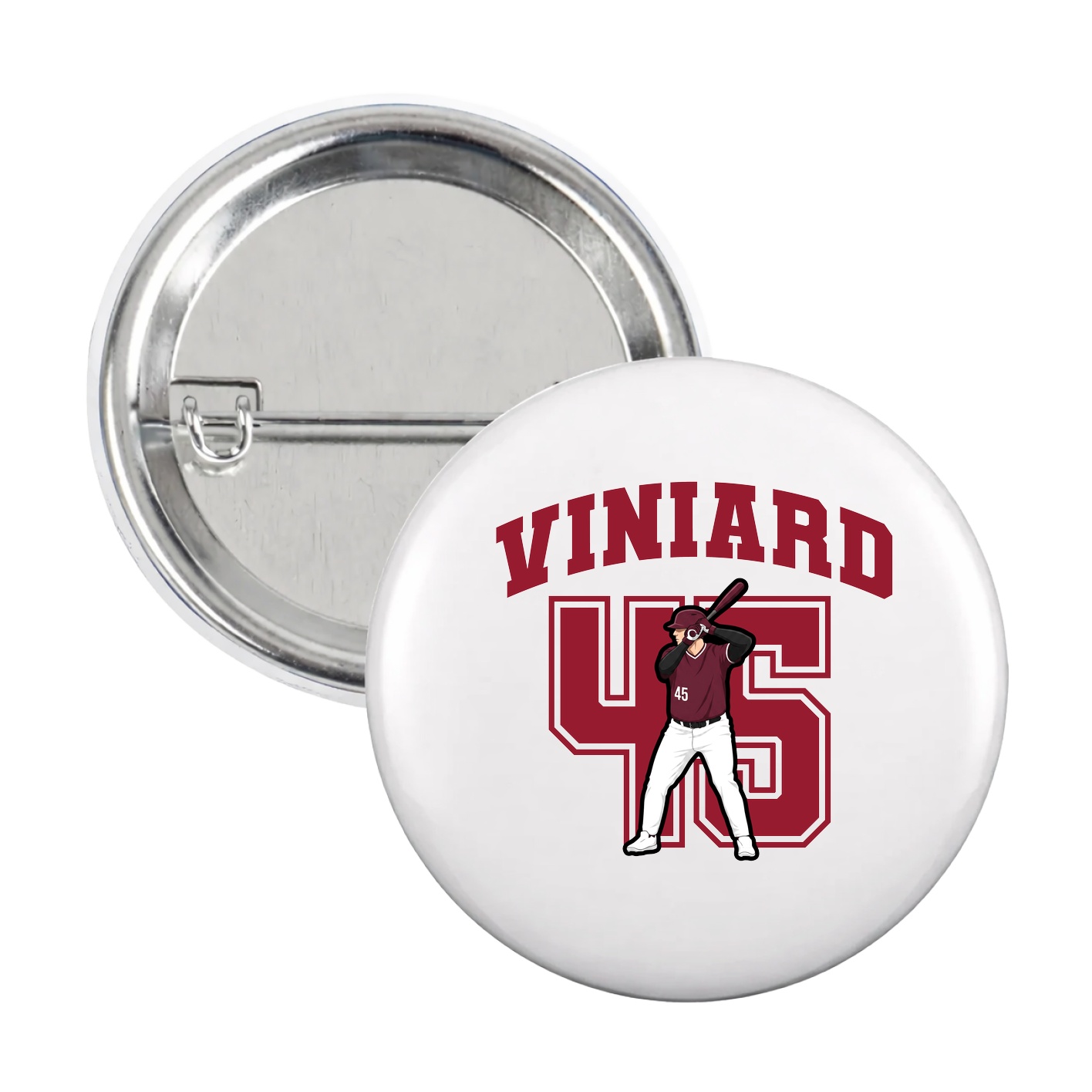 Game Day Button — Number in White