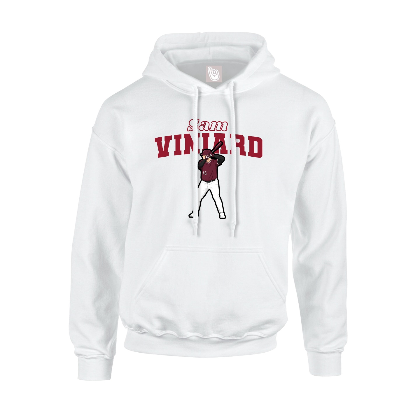 Hoodie — Name Arch in White