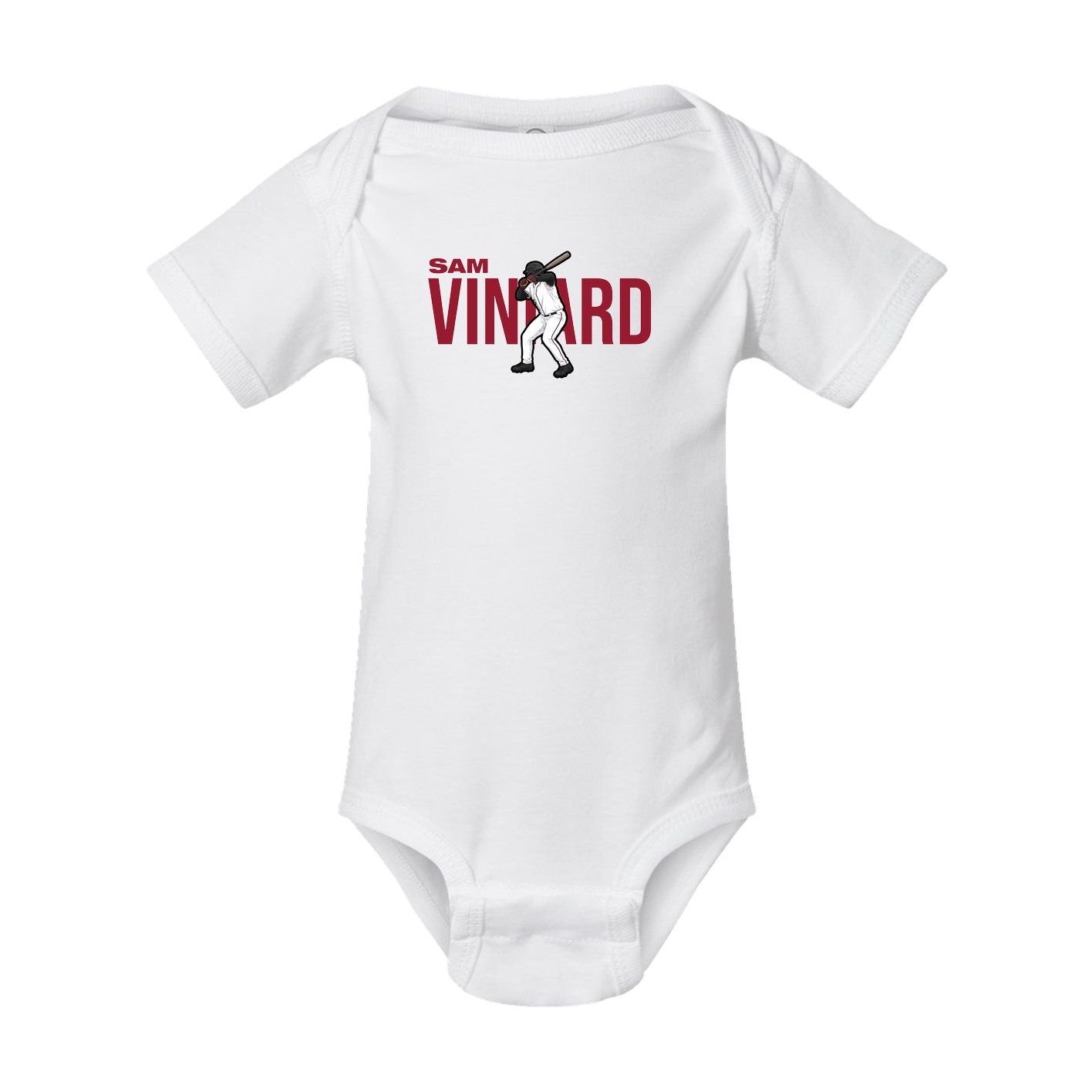 Baby Onesie — Player Name in White