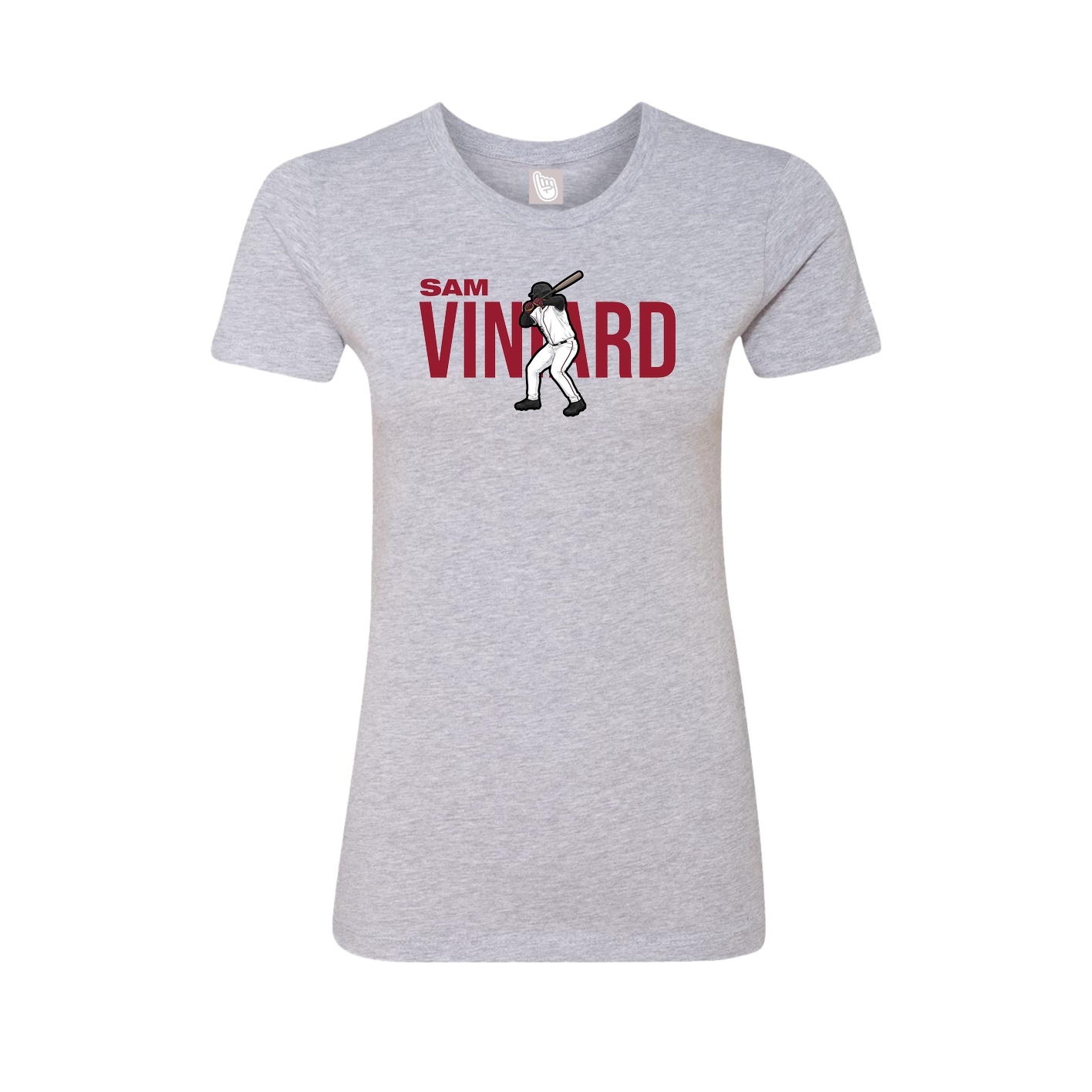 Womens Tee — Player Name in Grey