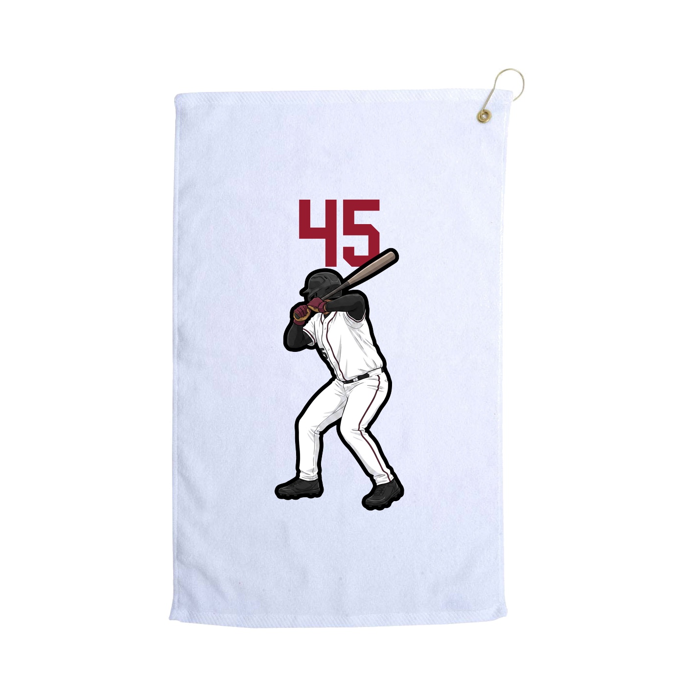 Golf Towel — Number Top in White