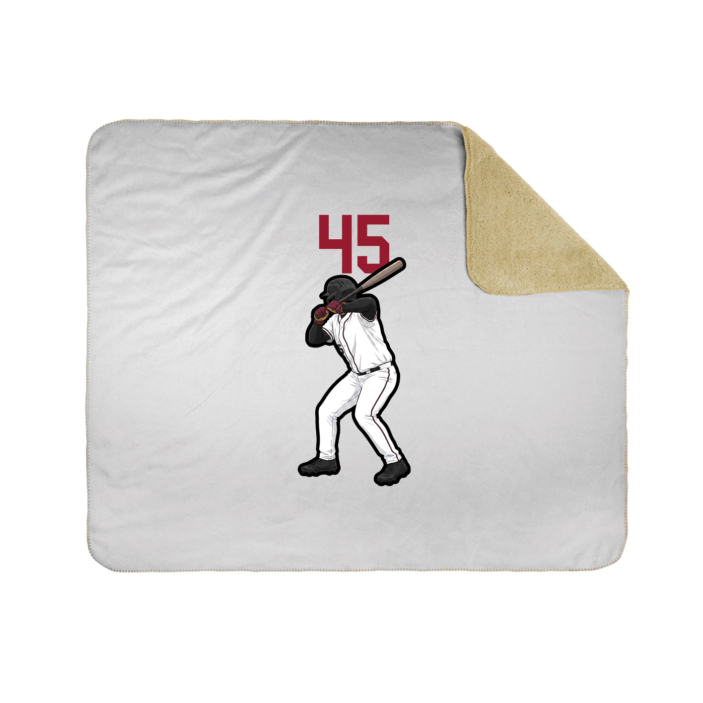 Throw Blanket — Number Top in White