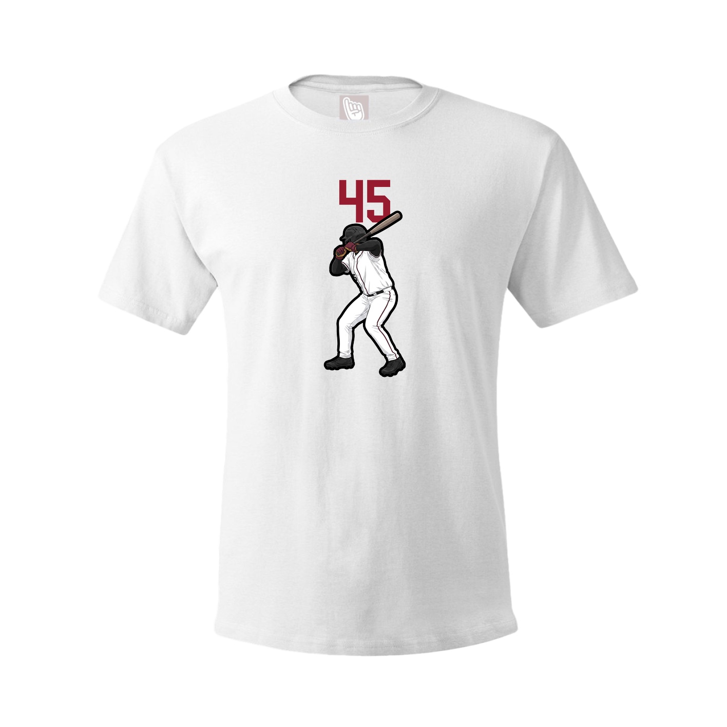 Youth Tee — Number Top in White