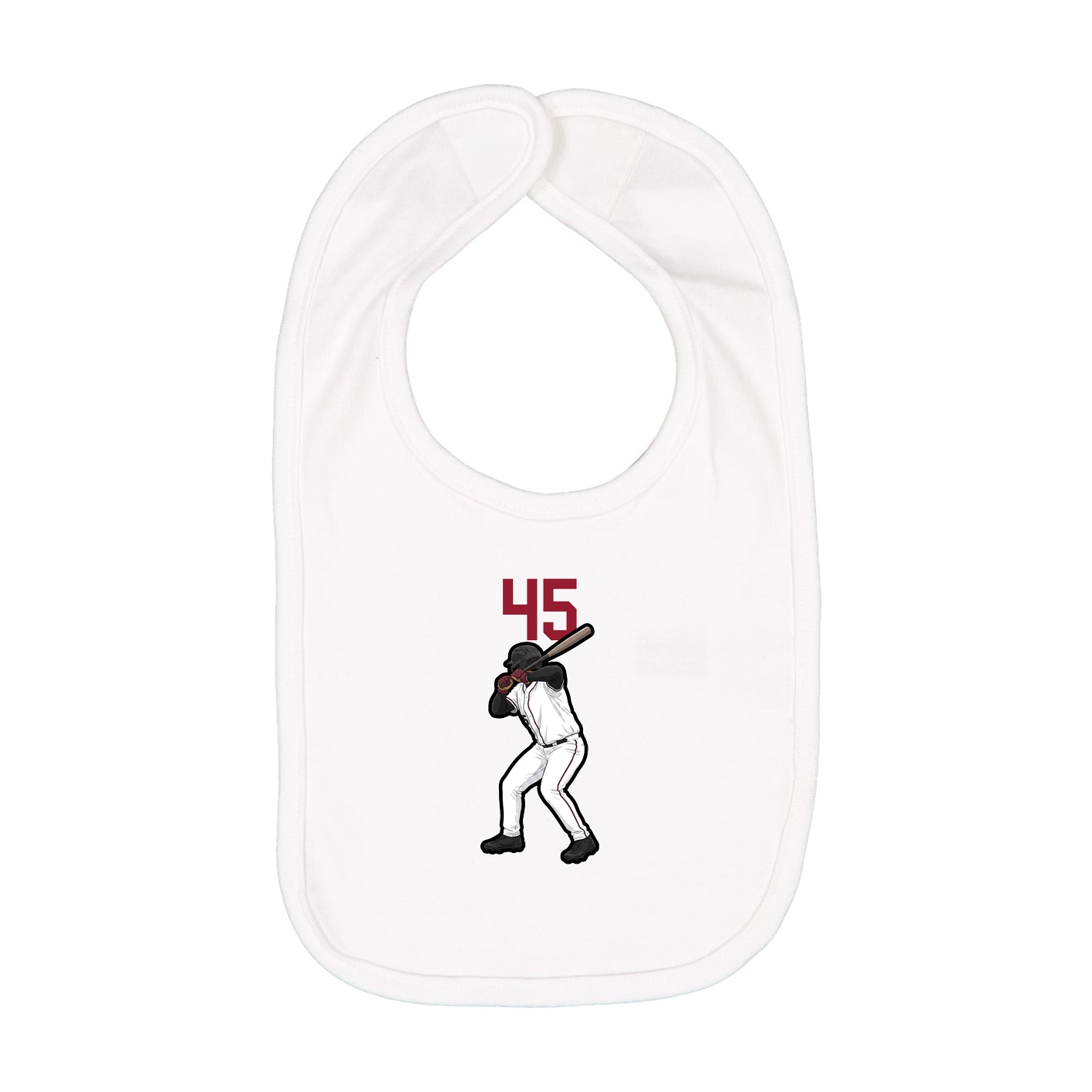 Infant Bib — Number Top in White