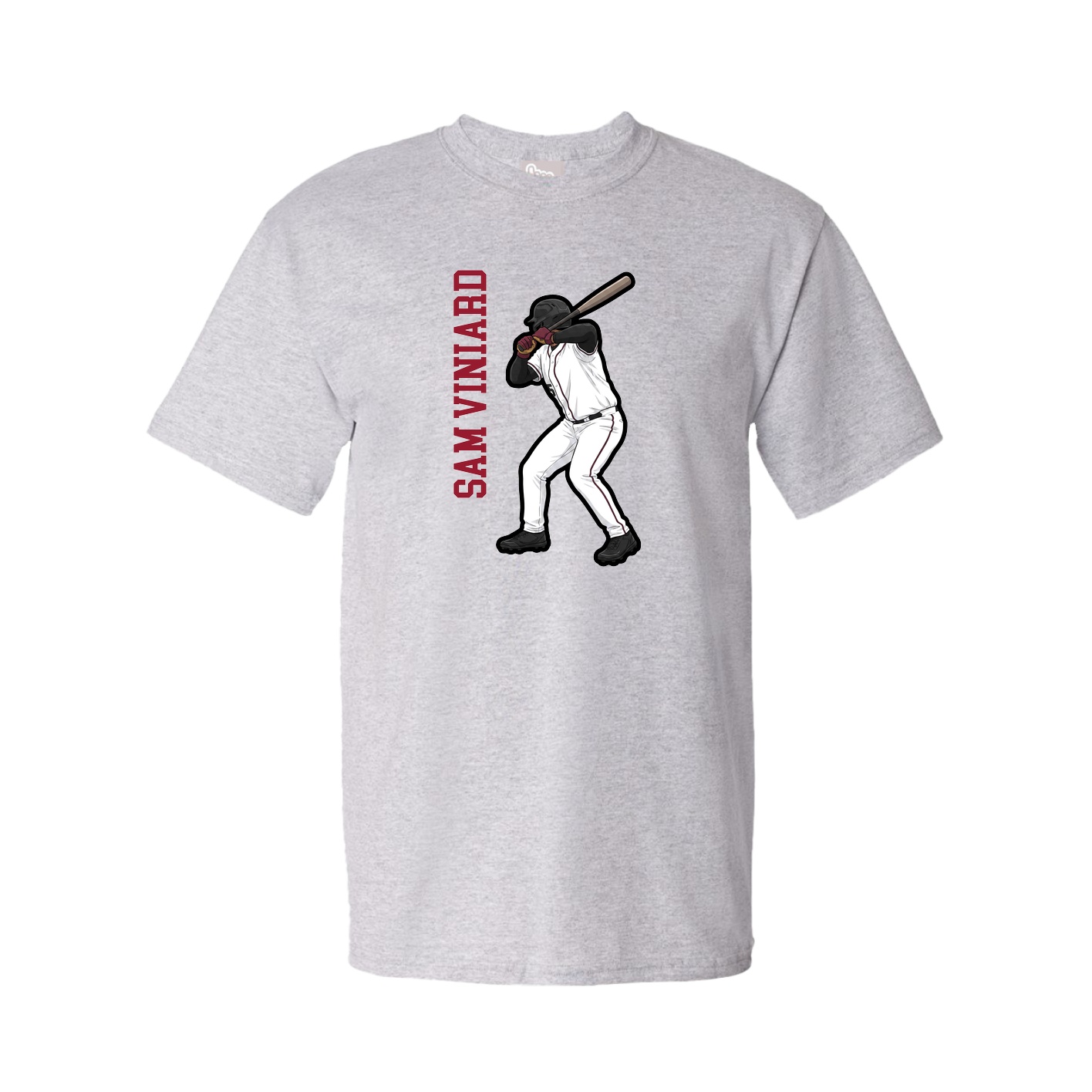 Tee — Name Vertical in Grey