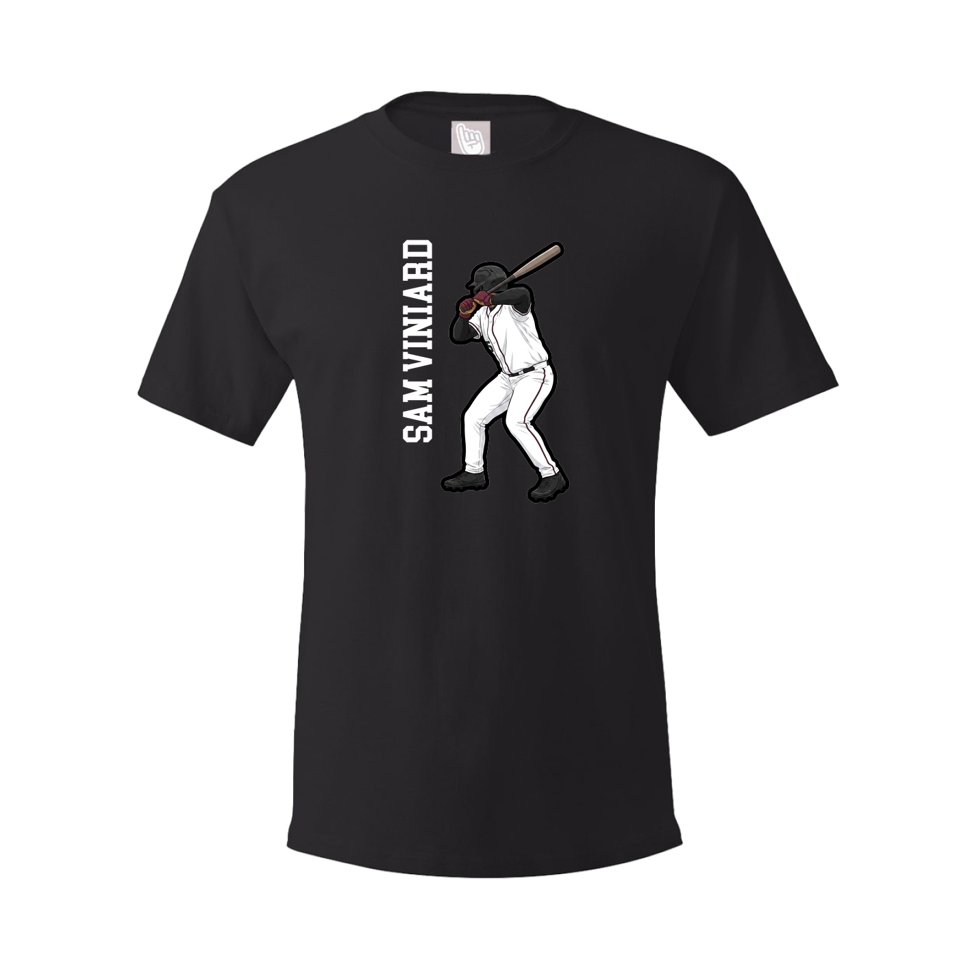 Youth Tee — Name Vertical in Black