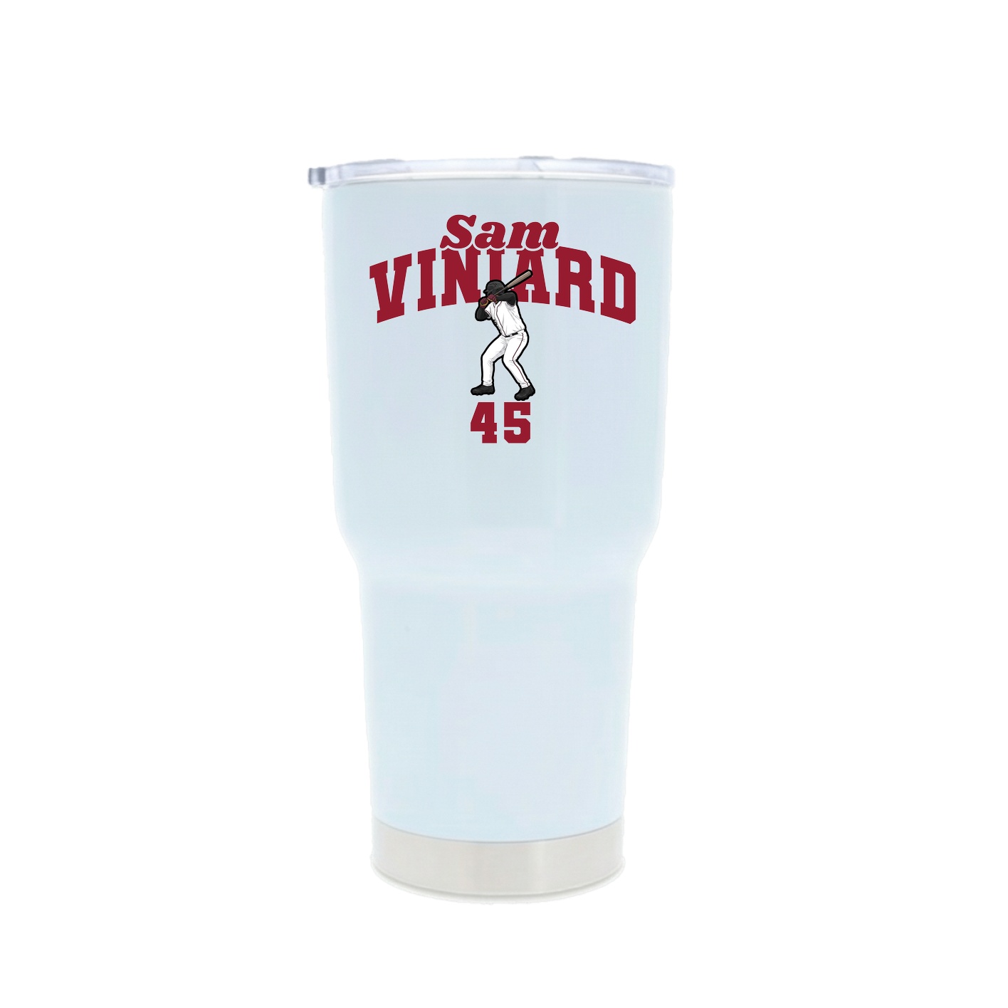30oz Stainless Steel Tumbler — Signature Arch in White