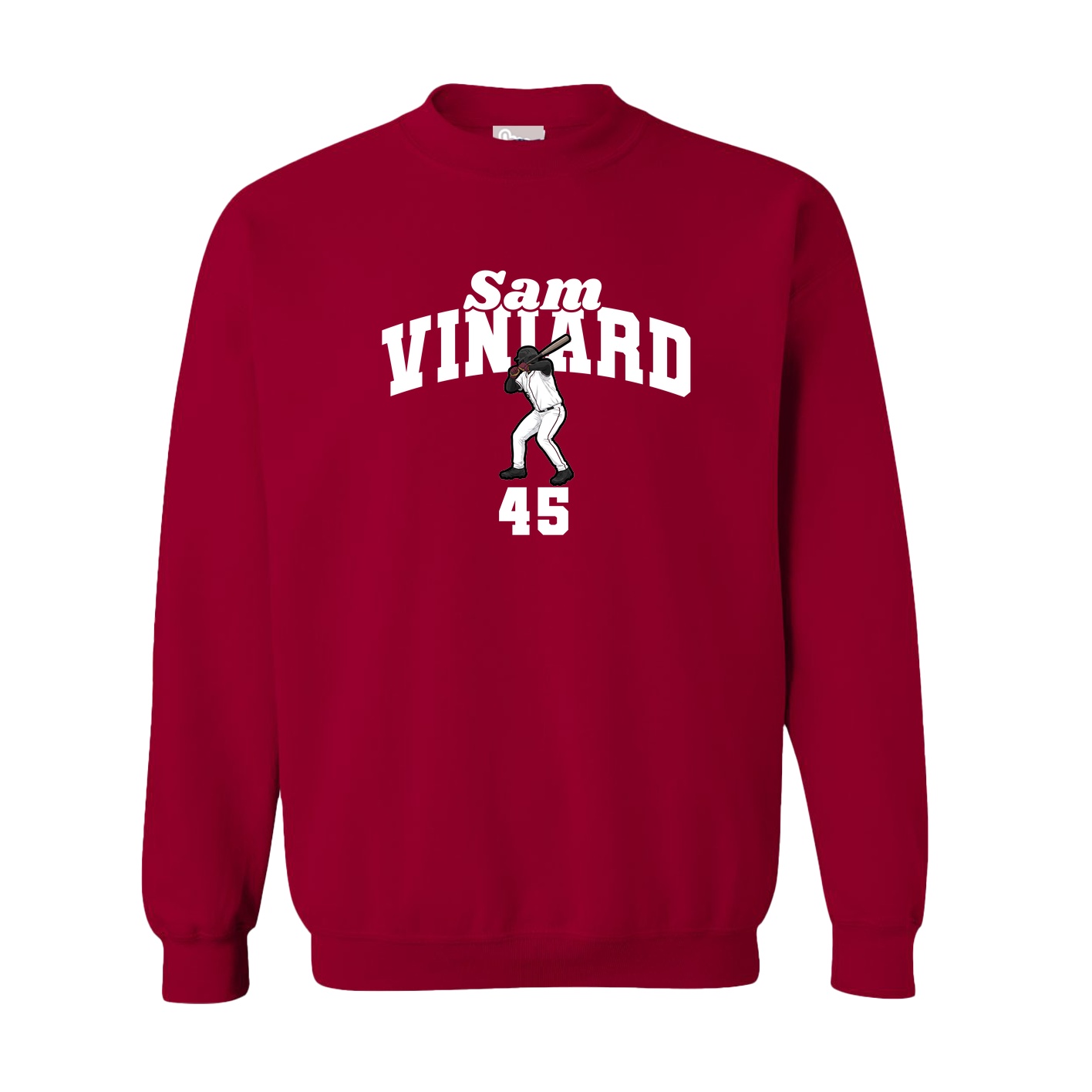 Fleece Crew — Signature Arch in Cardinal