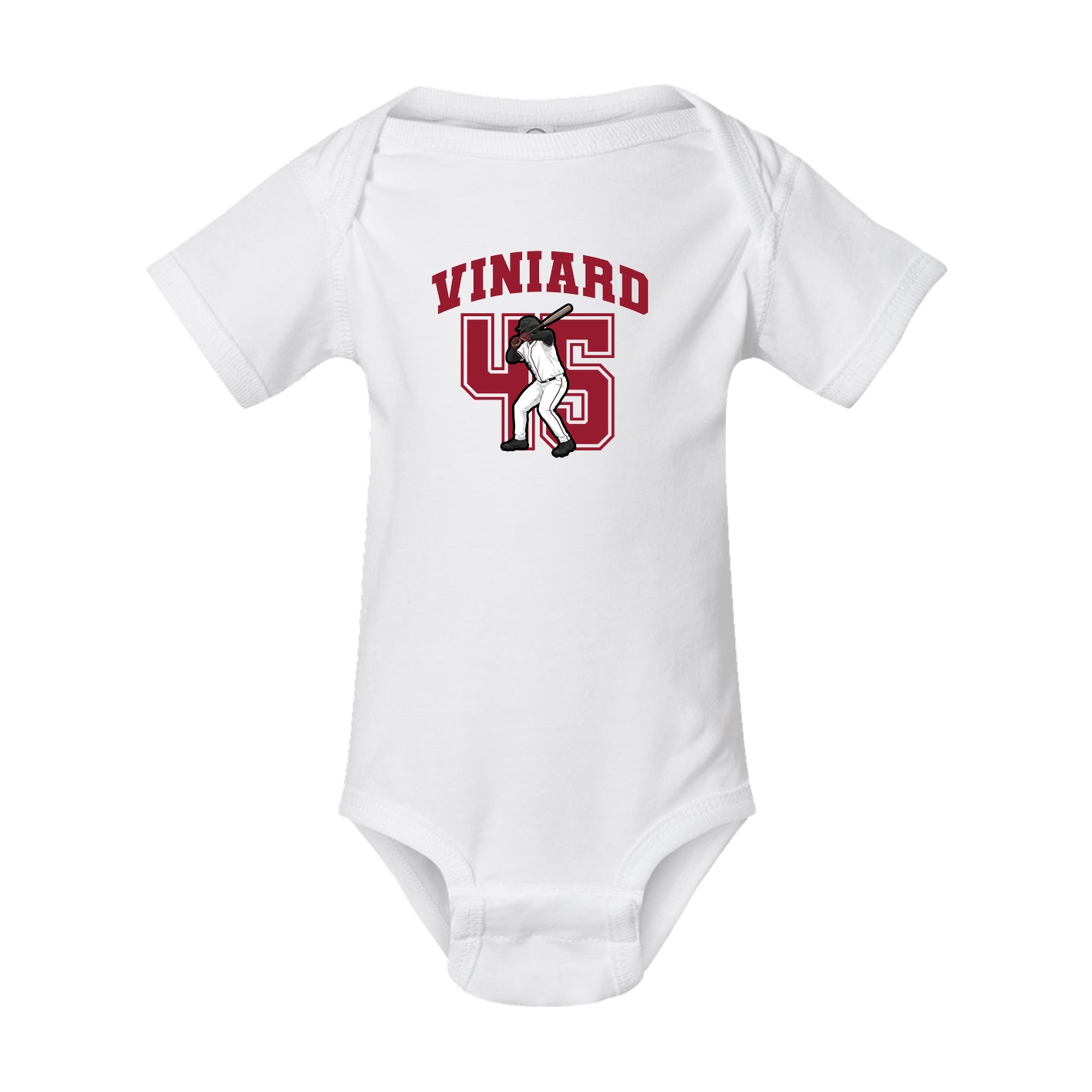 Baby Onesie — Number in White