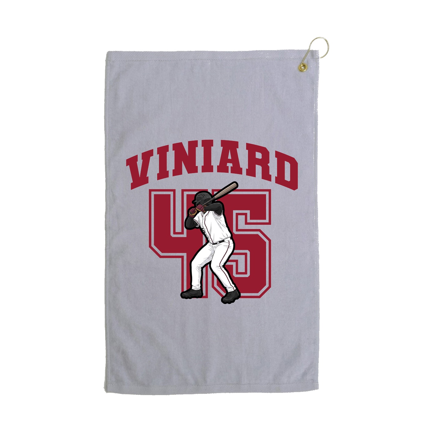 Golf Towel — Number in Grey