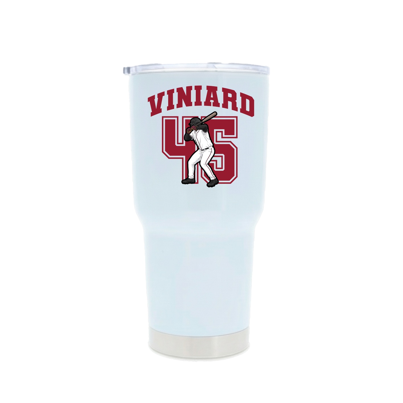 30oz Stainless Steel Tumbler — Number in White