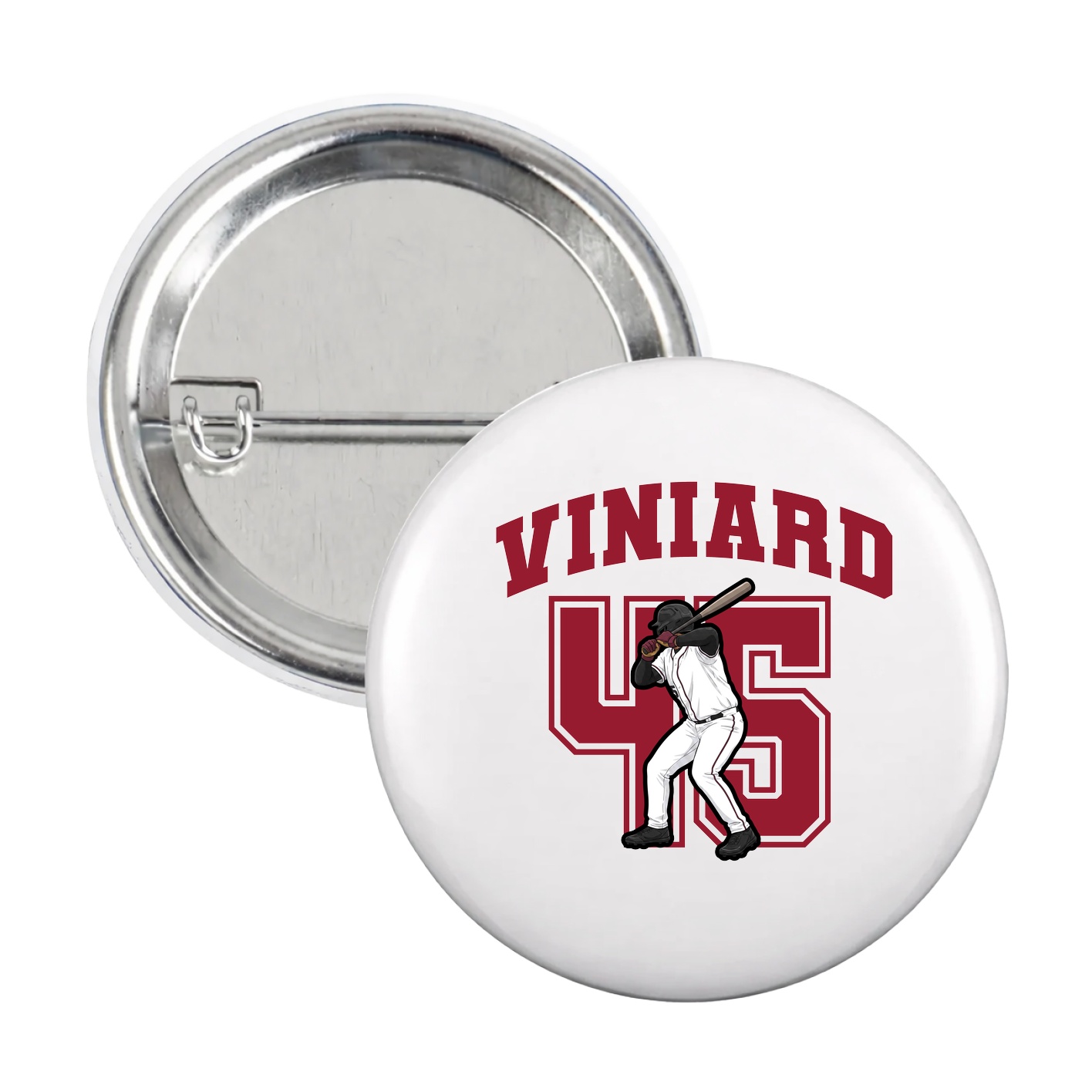 Game Day Button — Number in White