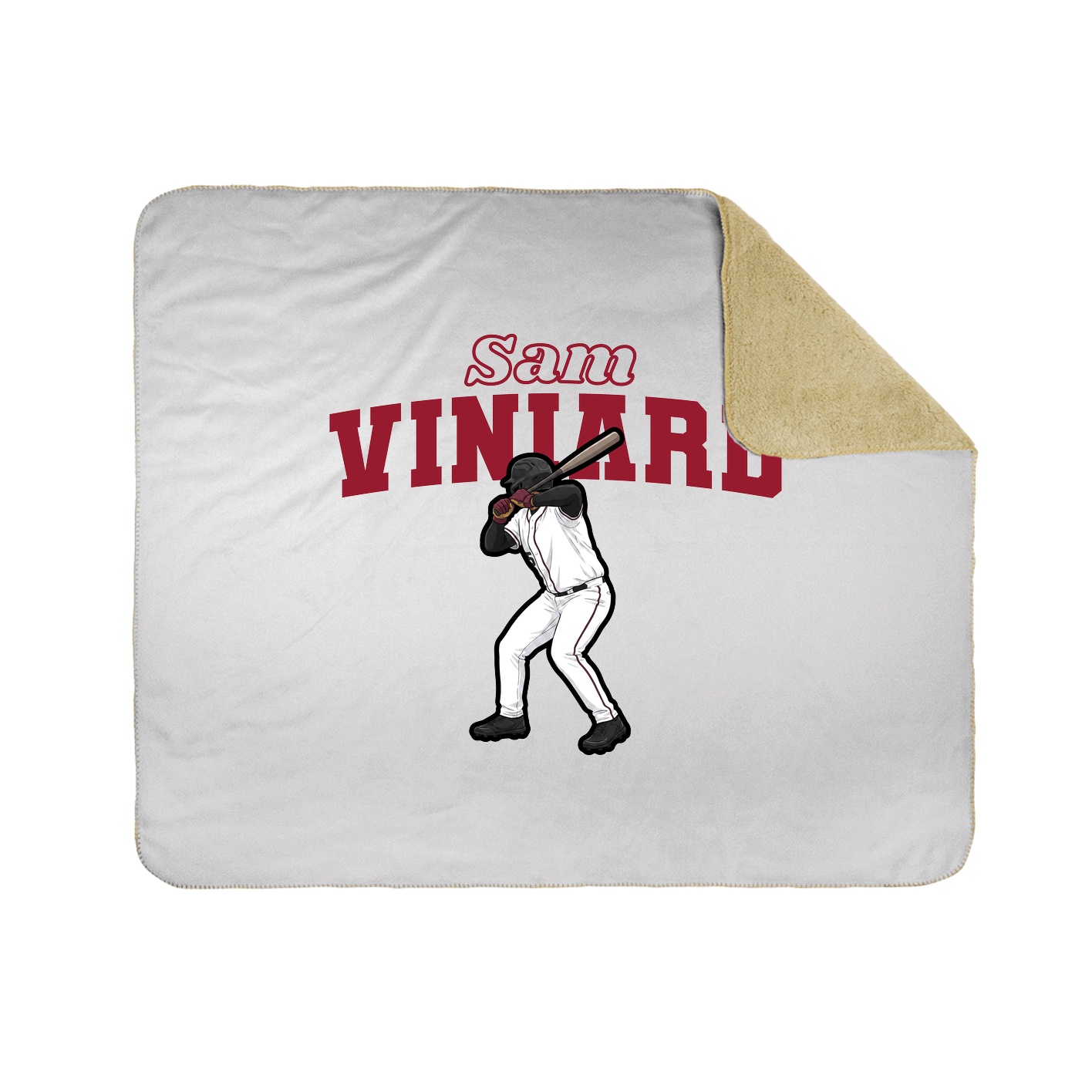 Throw Blanket — Name Arch in White