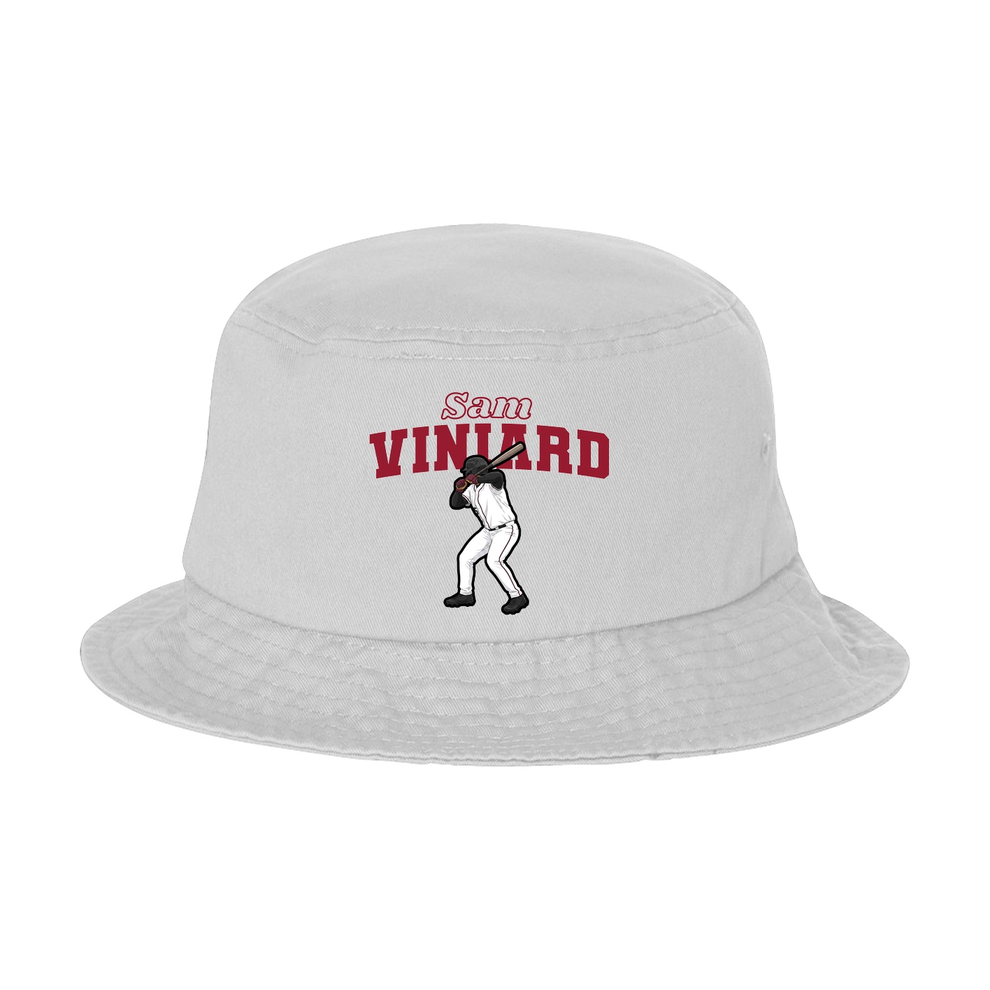 Bucket Cap — Name Arch in White