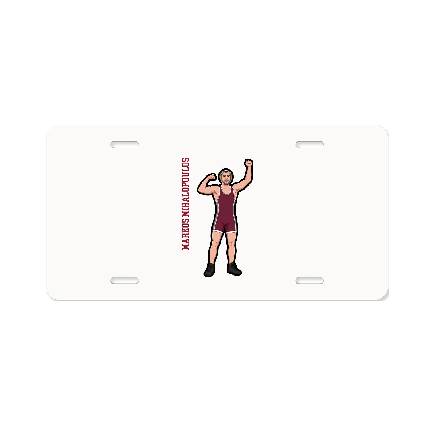 License Plate — Name Vertical in Classic