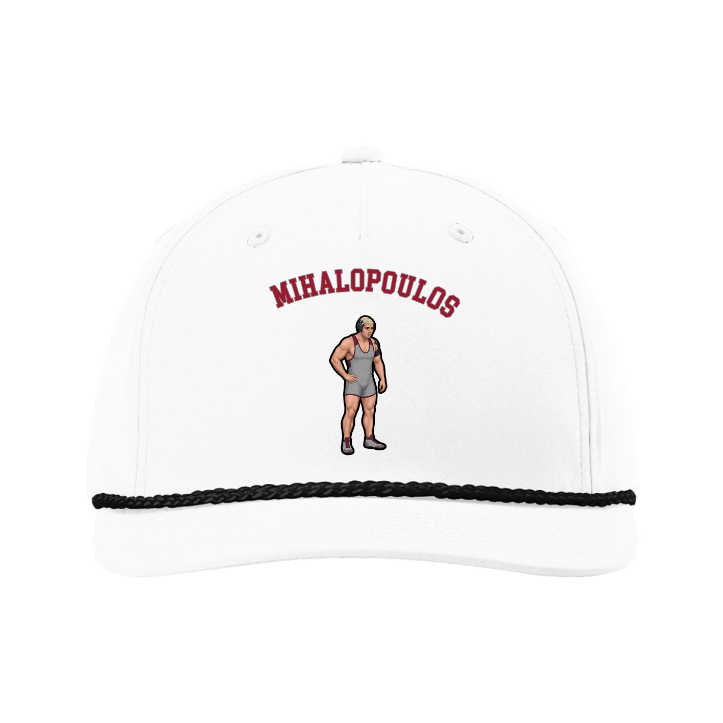 Five-Panel Classic Rope Cap — Shirsey Arch in White