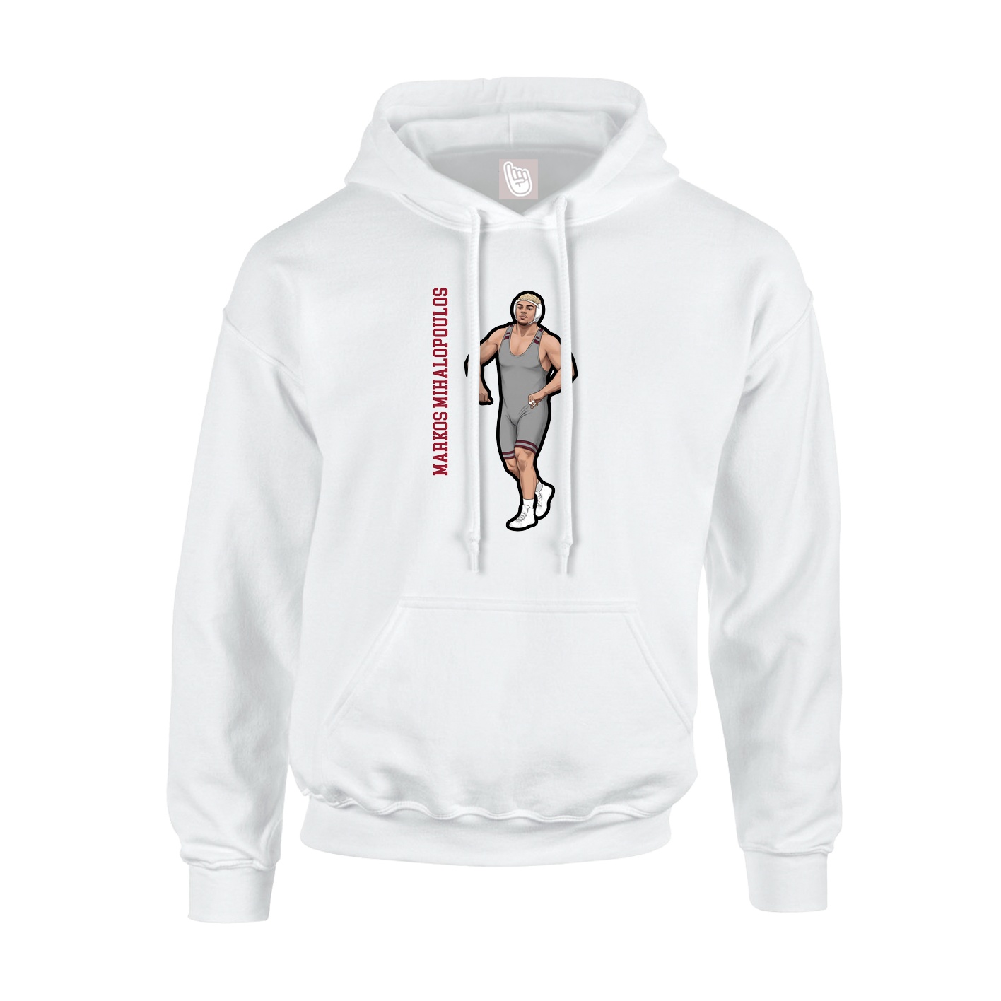 Hoodie — Name Vertical in White