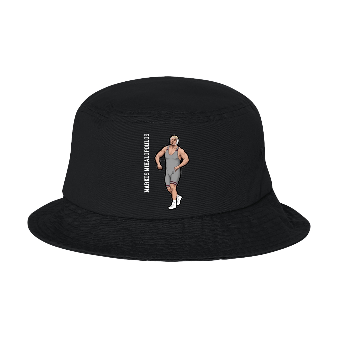 Bucket Cap — Name Vertical in Black