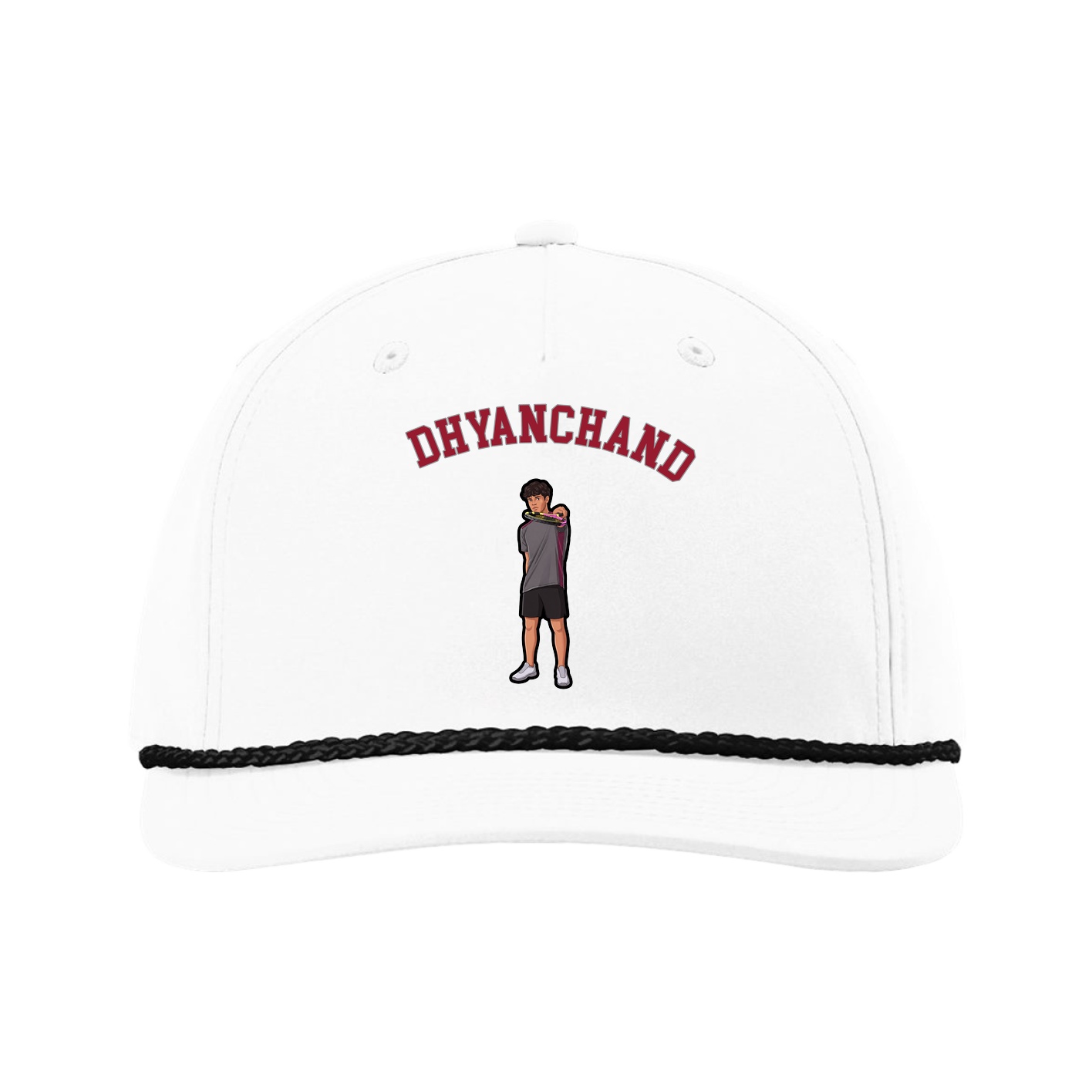 Five-Panel Classic Rope Cap — Shirsey Arch in White