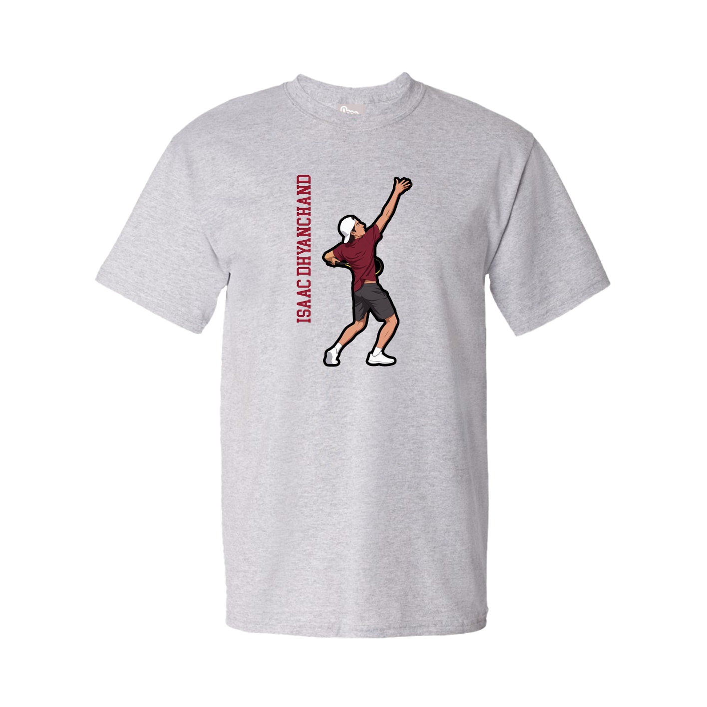 Tee — Name Vertical in Grey