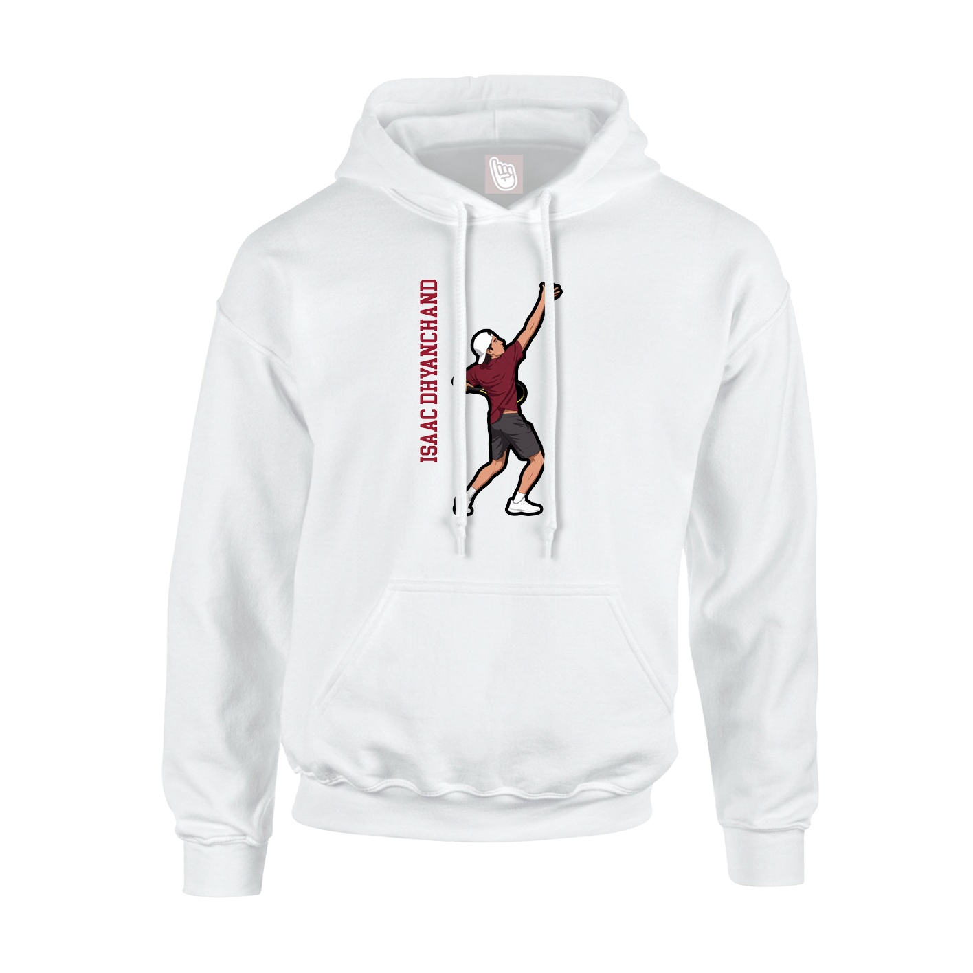 Hoodie — Name Vertical in White