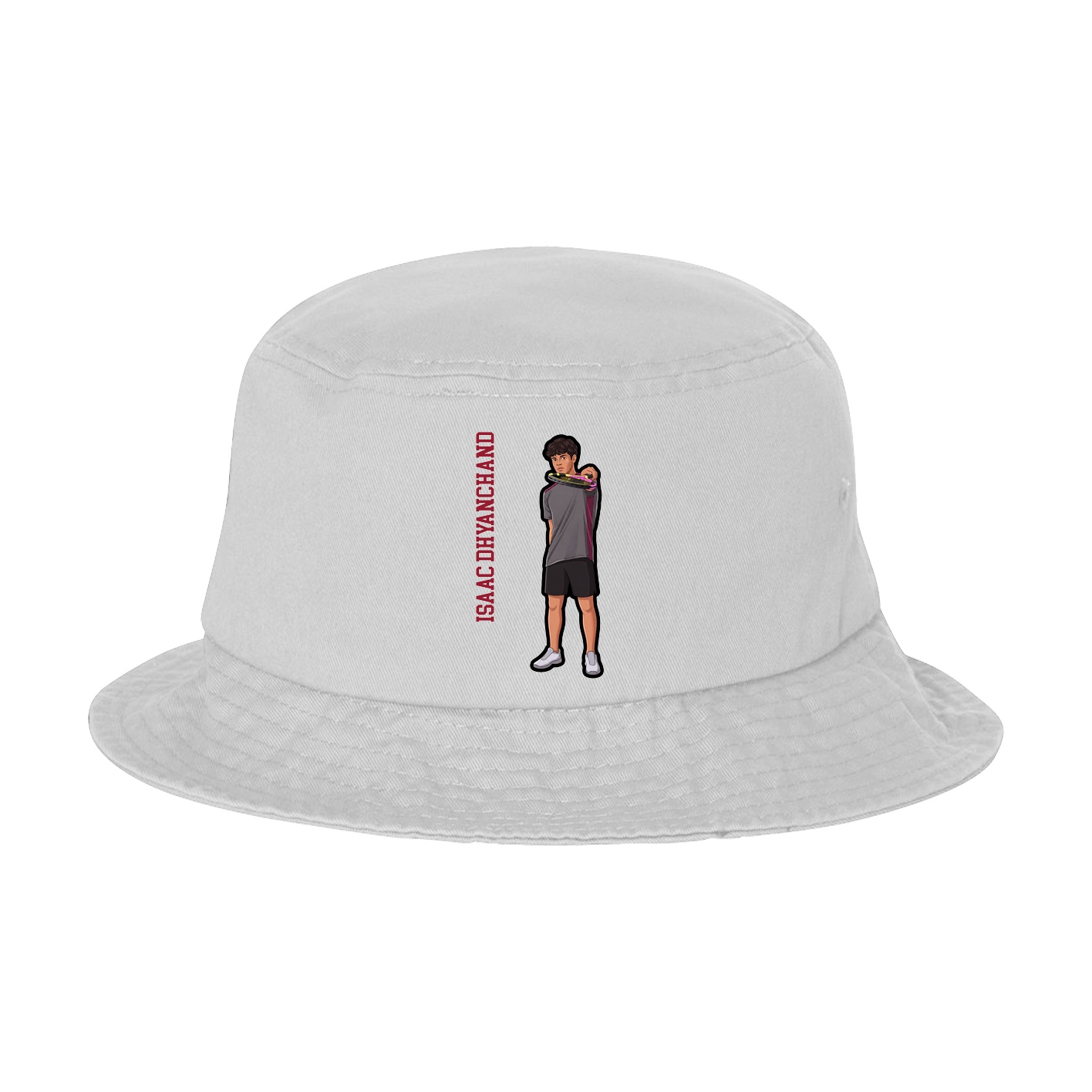 Bucket Cap — Name Vertical in White