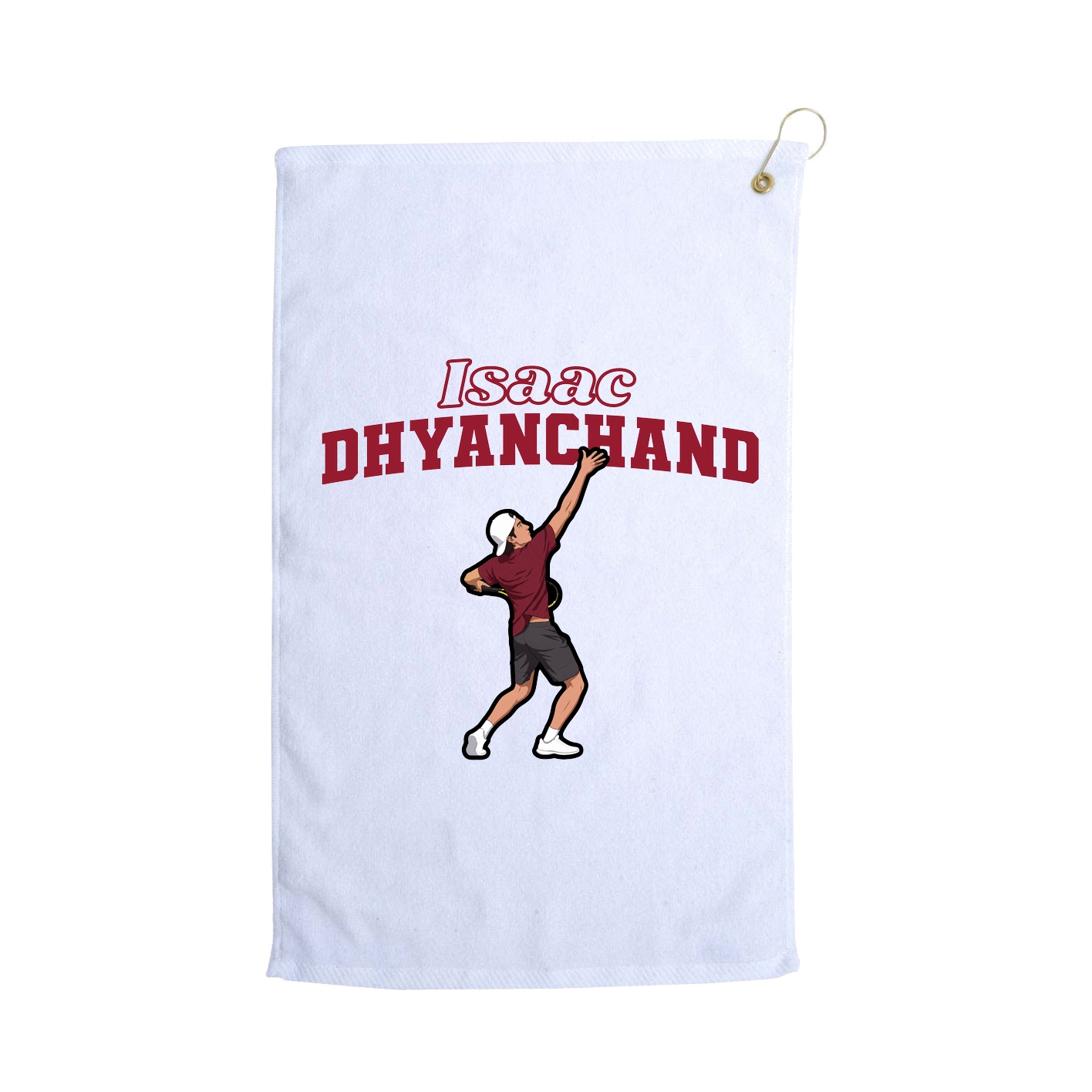 Golf Towel — Name Arch in White