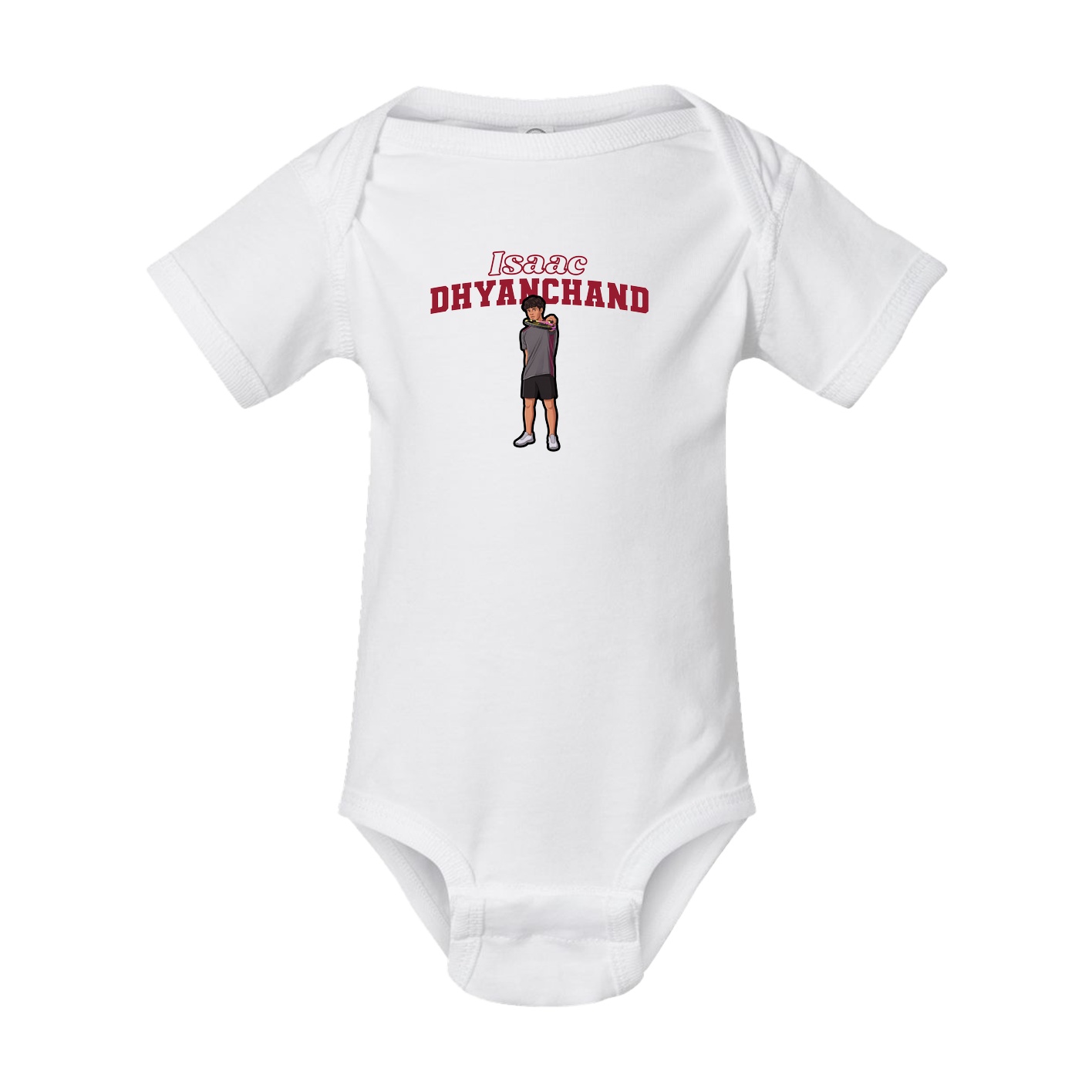 Baby Onesie — Name Arch in White