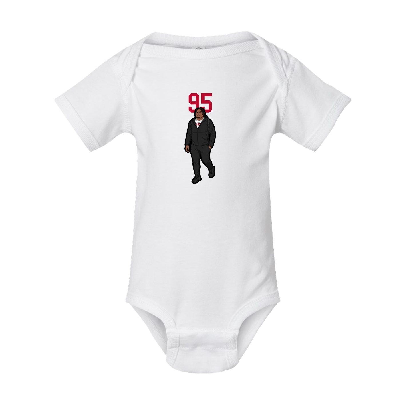 Baby Onesie — Number Top in White