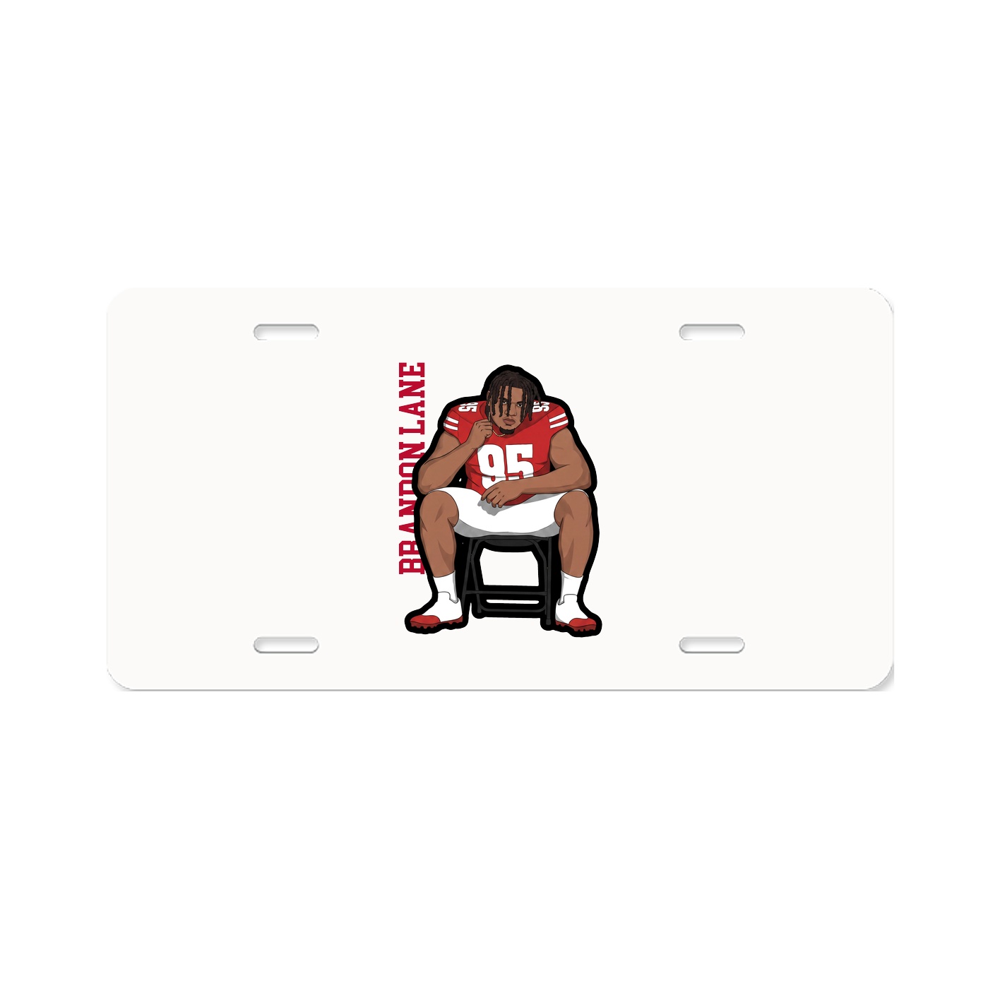 License Plate — Name Vertical in Classic