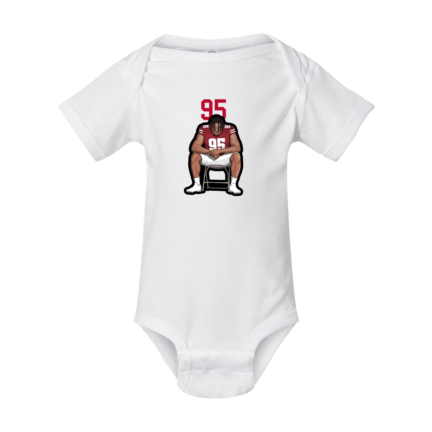 Baby Onesie — Number Top in White
