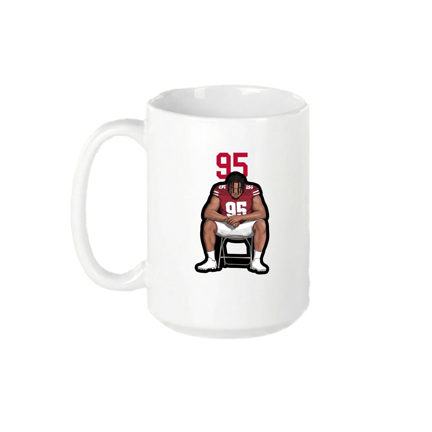 15oz Coffee Mug — Number Top in White