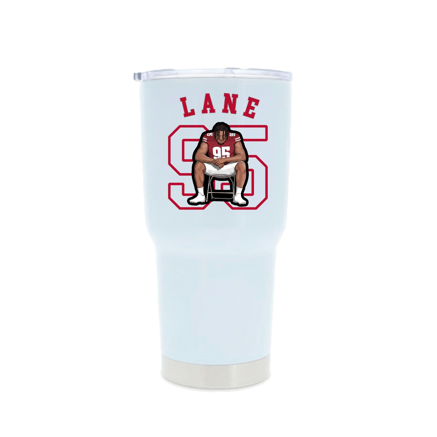 30oz Stainless Steel Tumbler — Shirsey Arch in White
