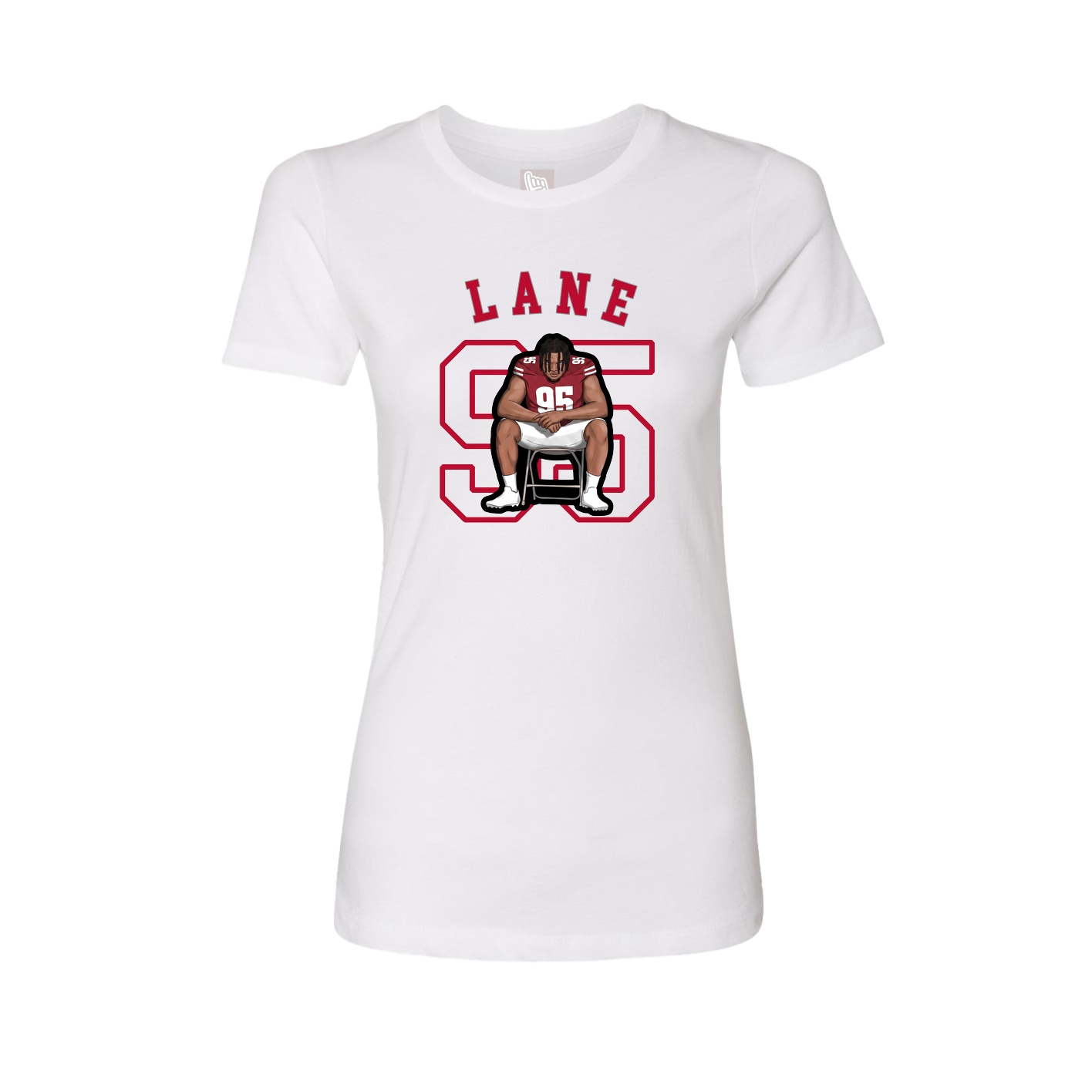 Fitted Women's Tee — Shirsey Arch in White
