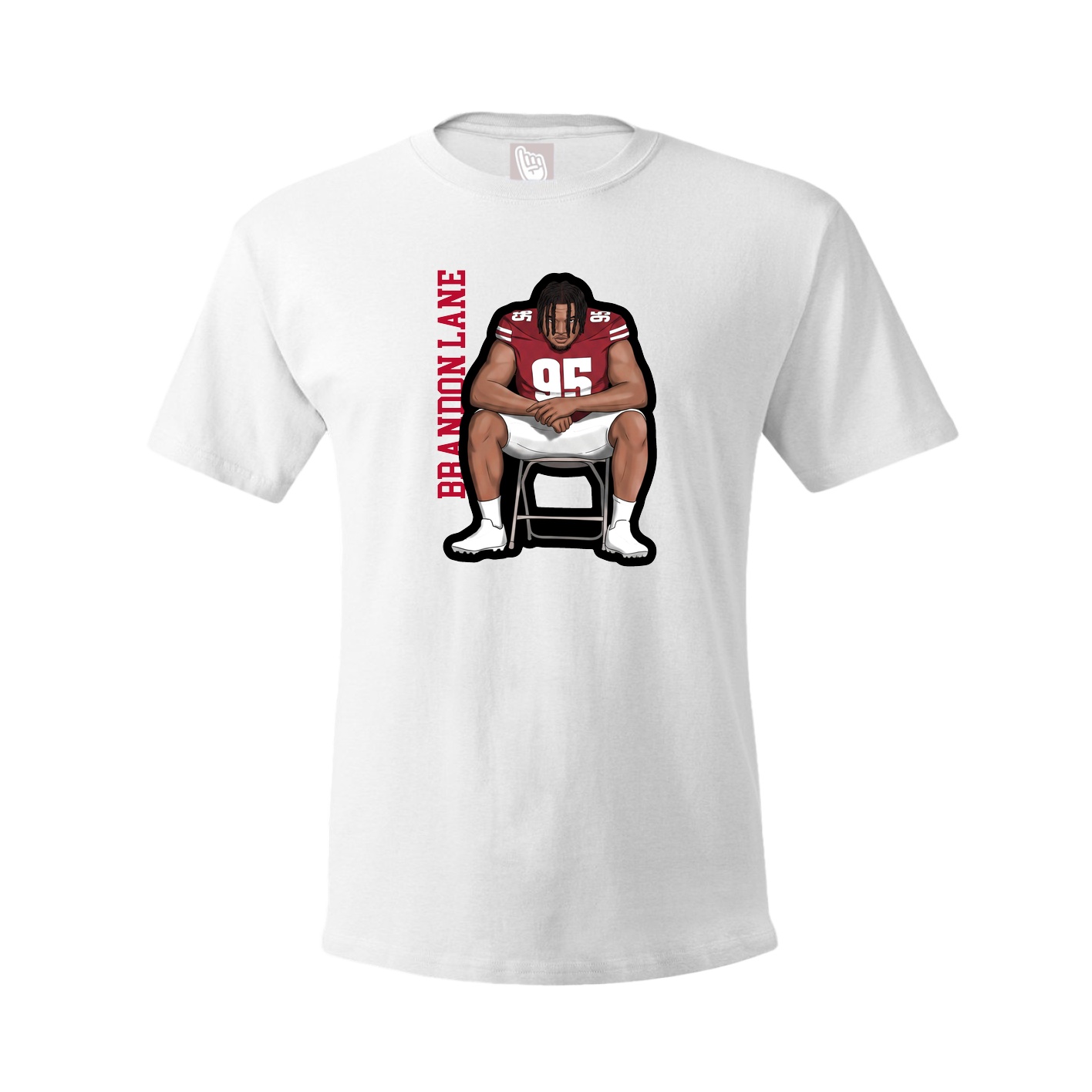 Youth Tee — Name Vertical in White