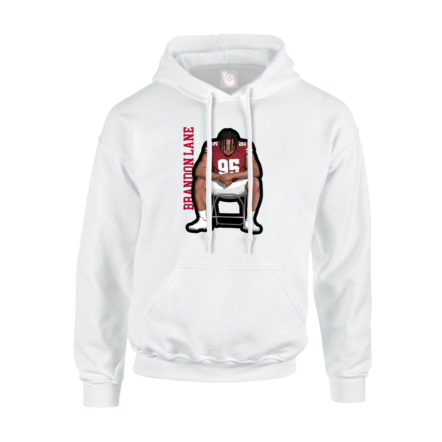 Youth Hoodie — Name Vertical in White