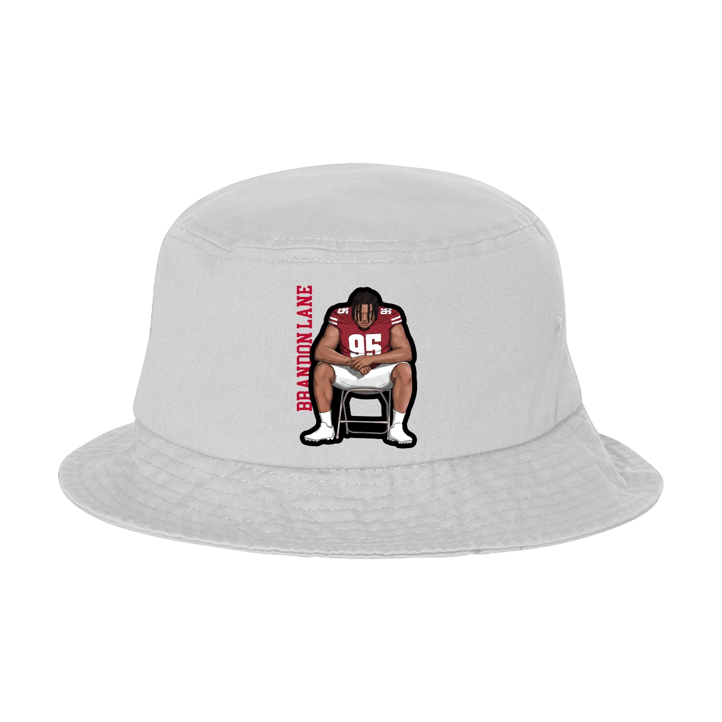 Bucket Cap — Name Vertical in White