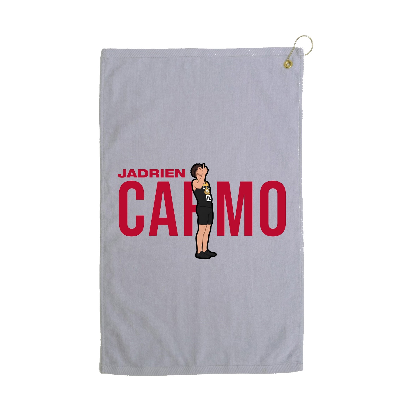 Golf Towel — Player Name in Grey