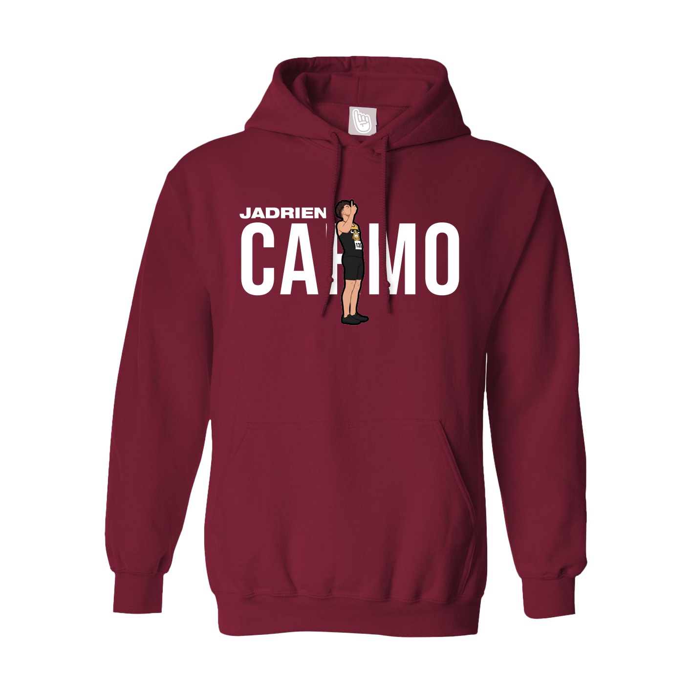 Hoodie — Player Name in Cardinal
