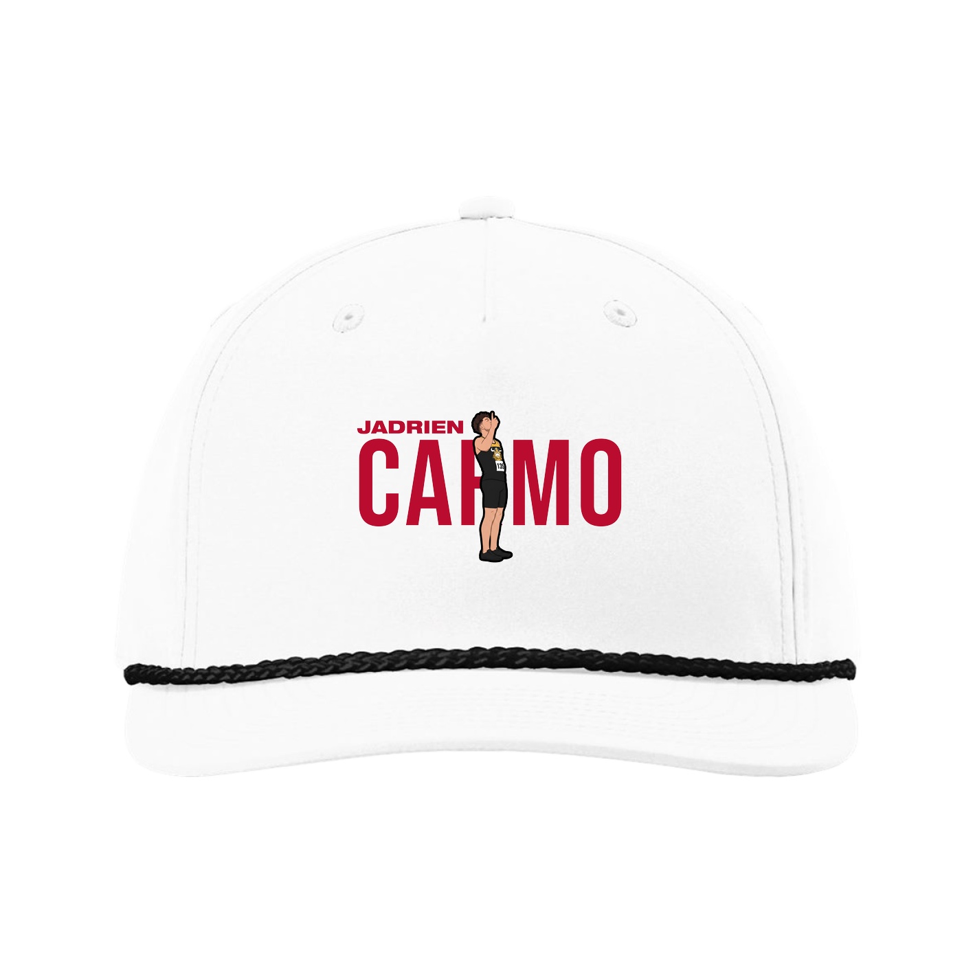 Five-Panel Classic Rope Cap — Player Name in White