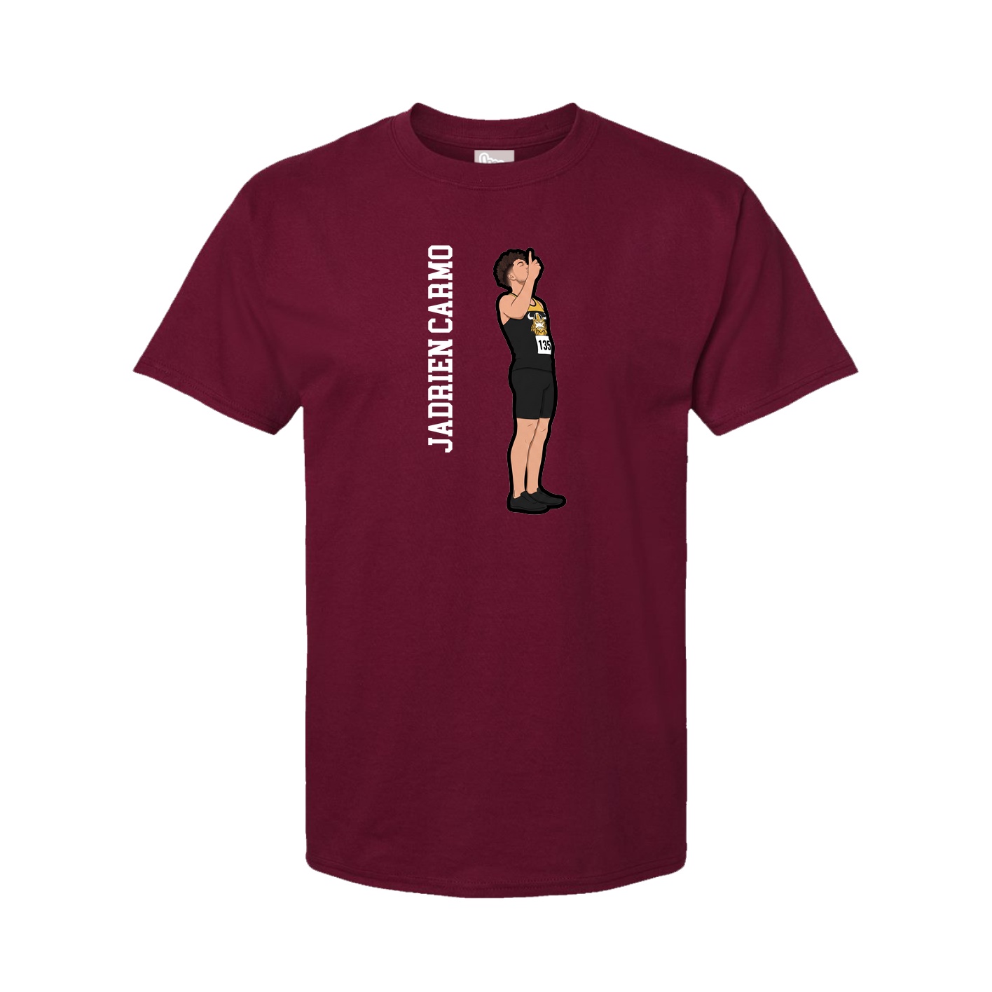 Tee — Name Vertical in Cardinal