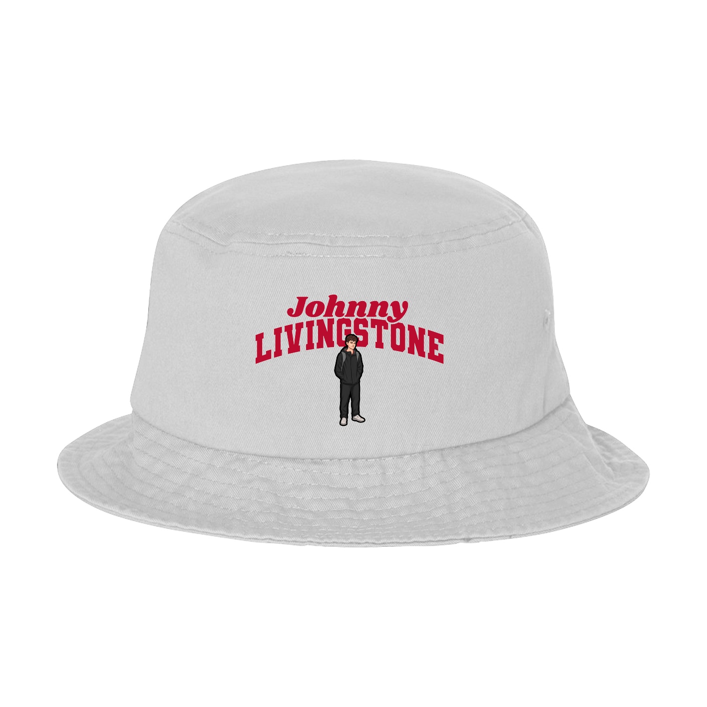 Bucket Cap — Signature Arch in White
