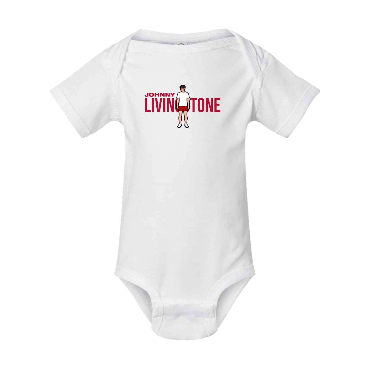 Baby Onesie — Player Name in White