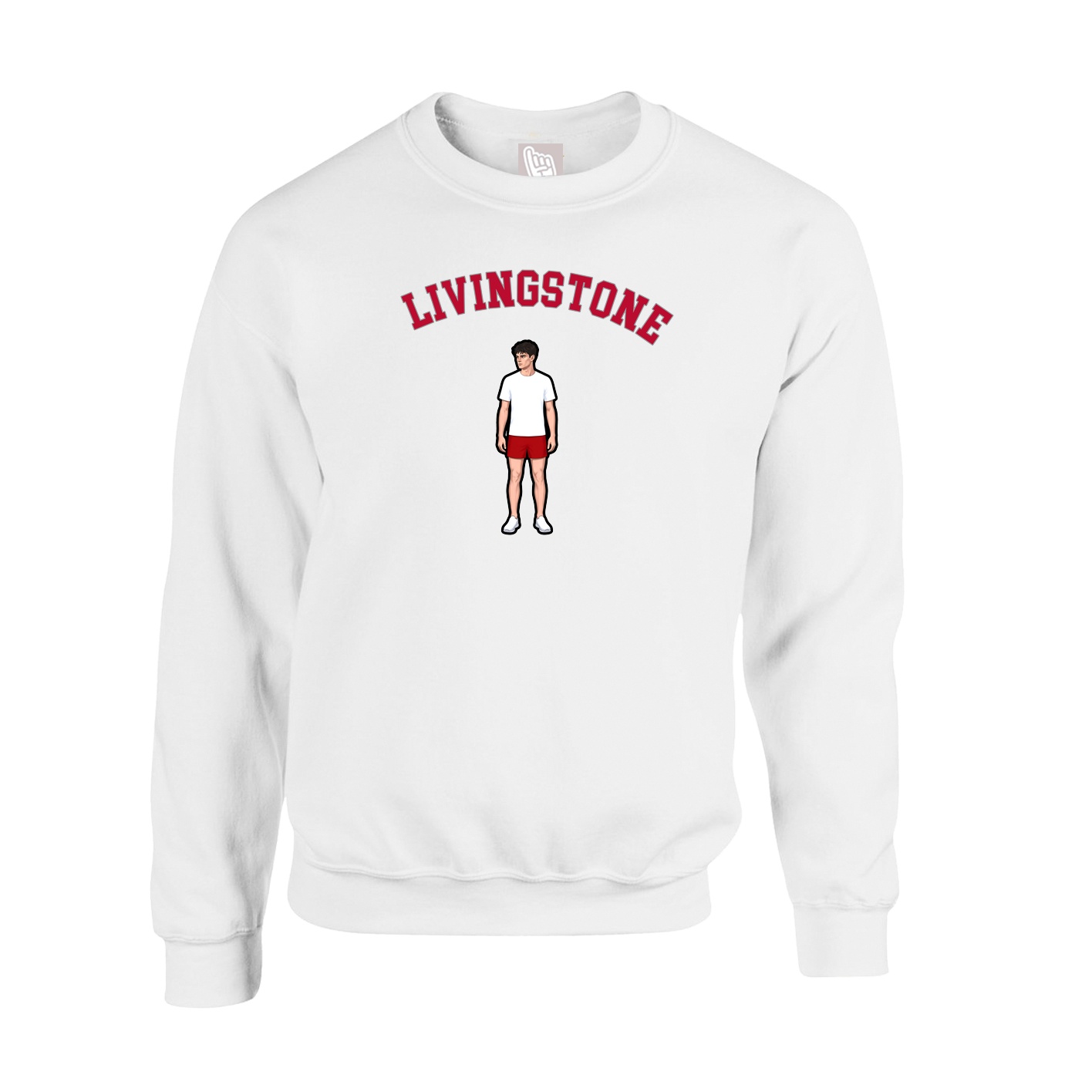 Fleece Crew — Shirsey Arch in White
