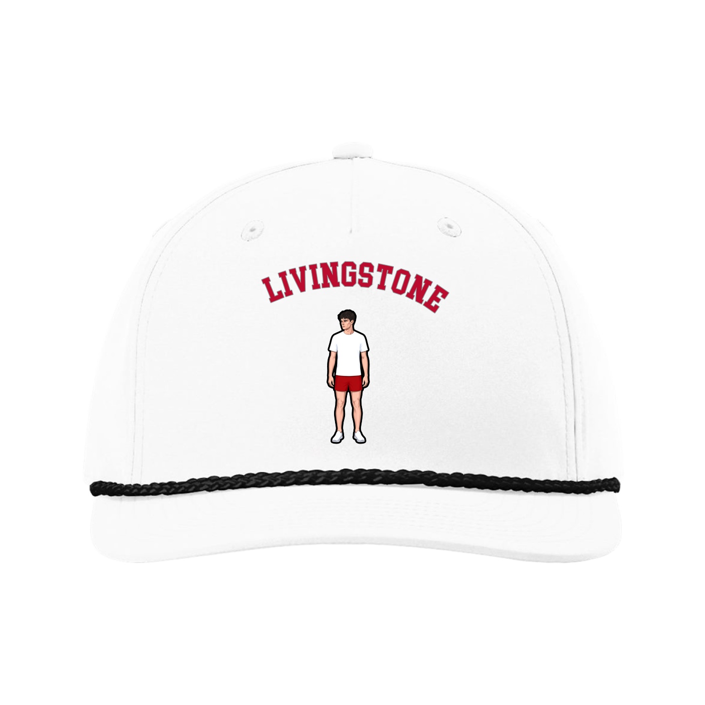 Five-Panel Classic Rope Cap — Shirsey Arch in White