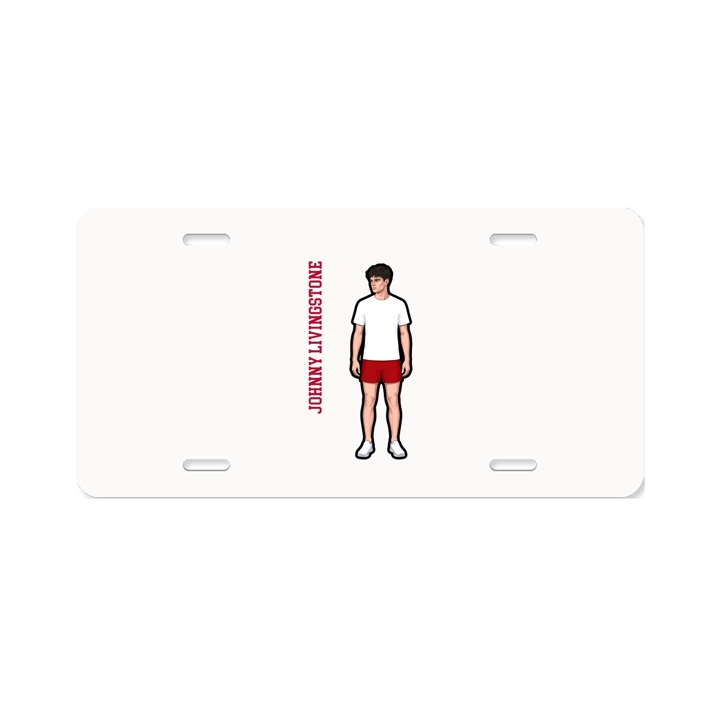 License Plate — Name Vertical in Classic