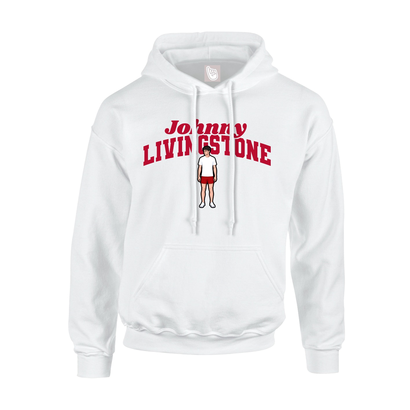 Youth Hoodie — Signature Arch in White