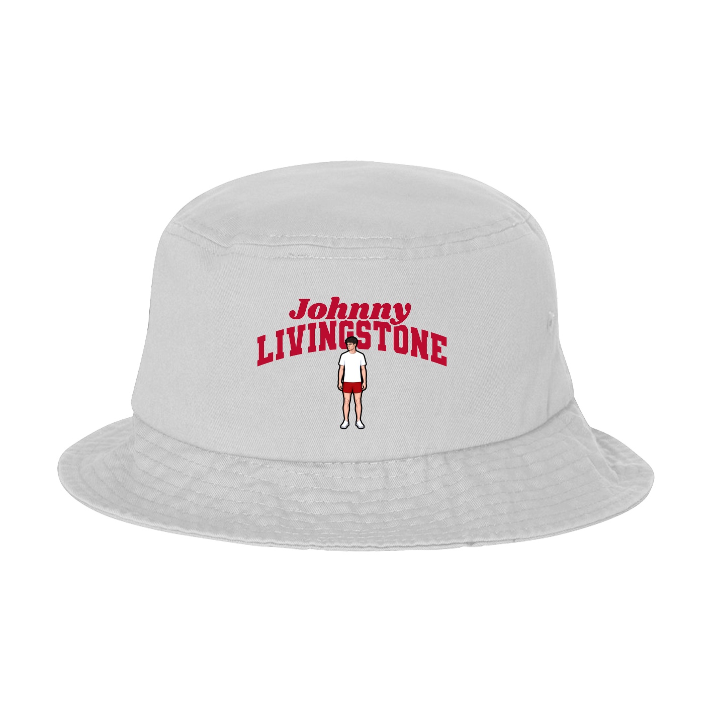 Bucket Cap — Signature Arch in White
