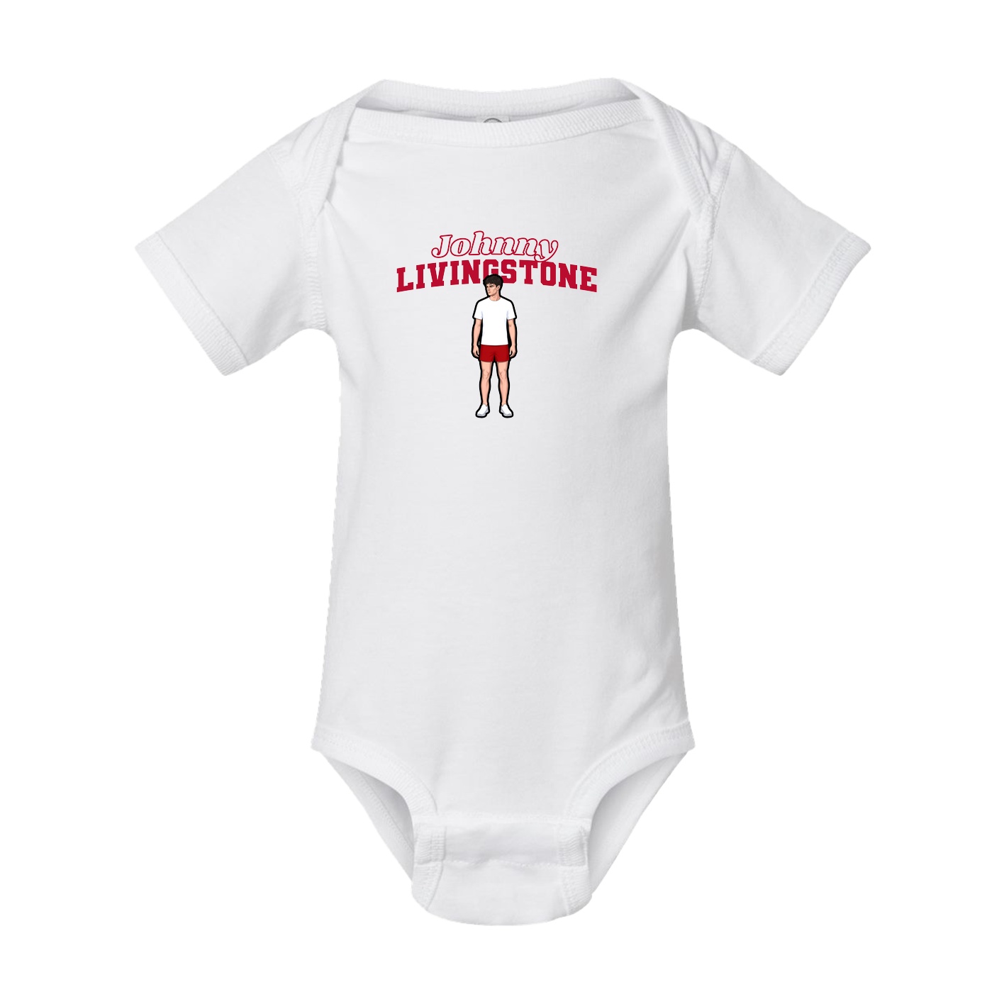 Baby Onesie — Name Arch in White