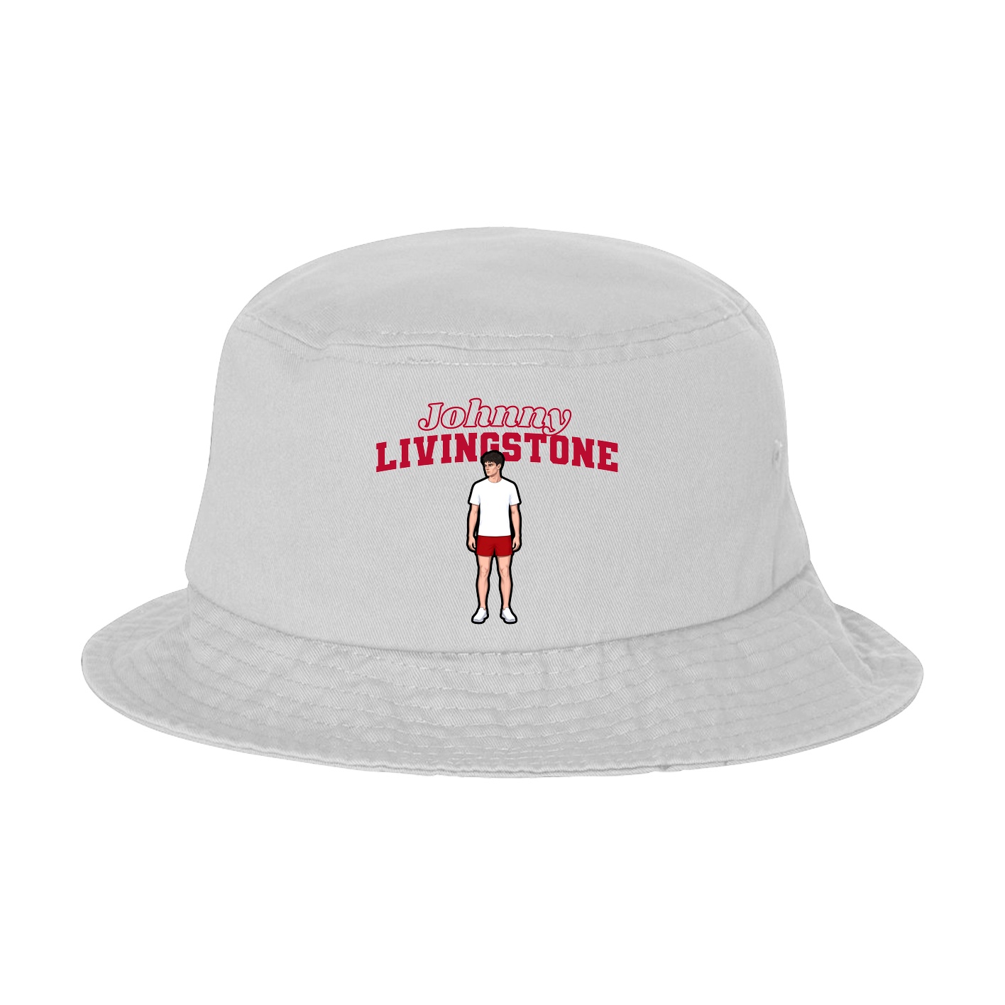 Bucket Cap — Name Arch in White